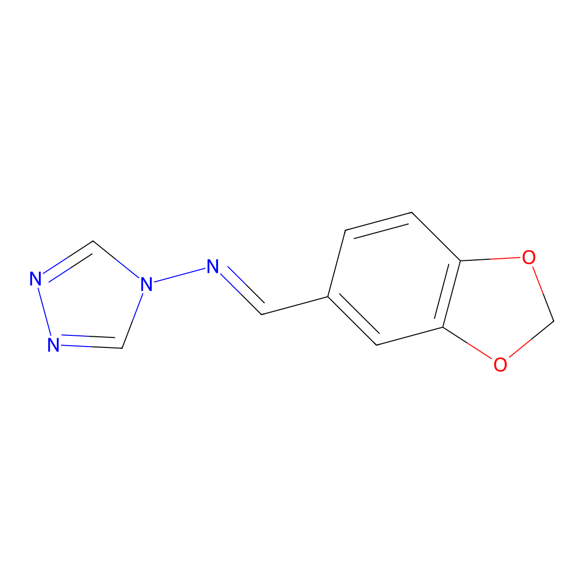 1-(2H-1,3-Benzodioxol-5-yl)-N-(4H-1,2,4-triazol-4-yl)methanimine molecular structure, CAS 35546-62-4