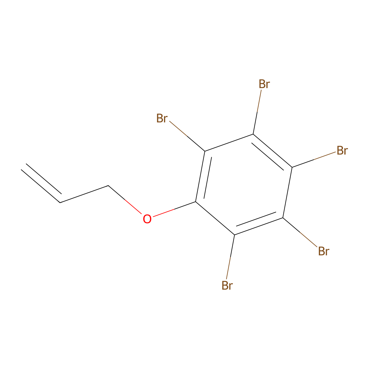 Pentabromophenyl allyl ether molecular structure, CAS 3555-11-1