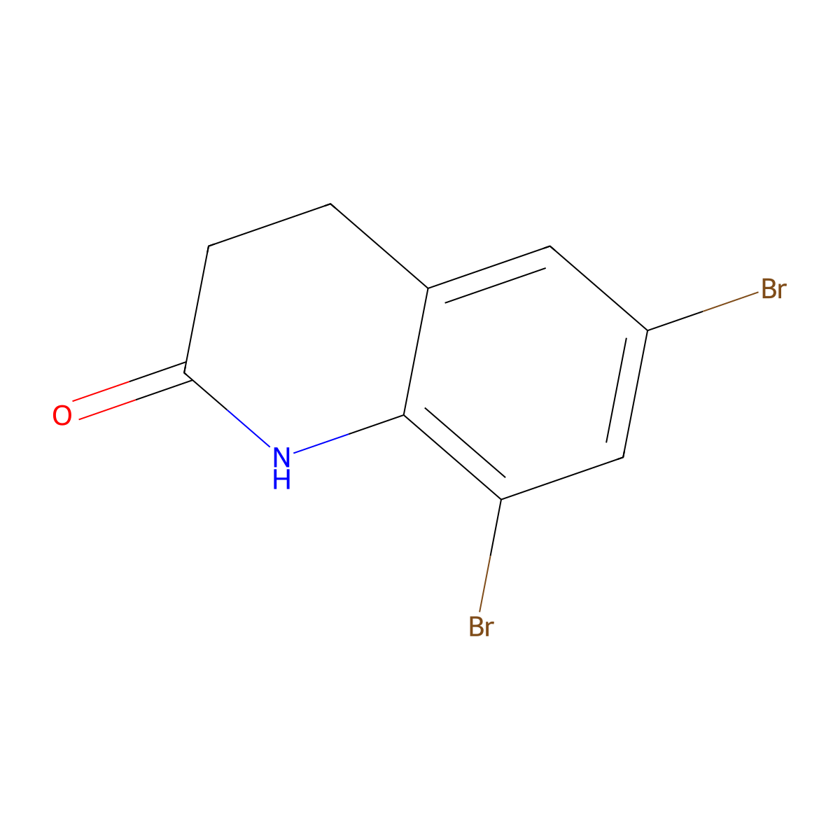 6,8-Dibromo-3,4-dihydroquinolin-2(1H)-one molecular structure, CAS 3555-41-7
