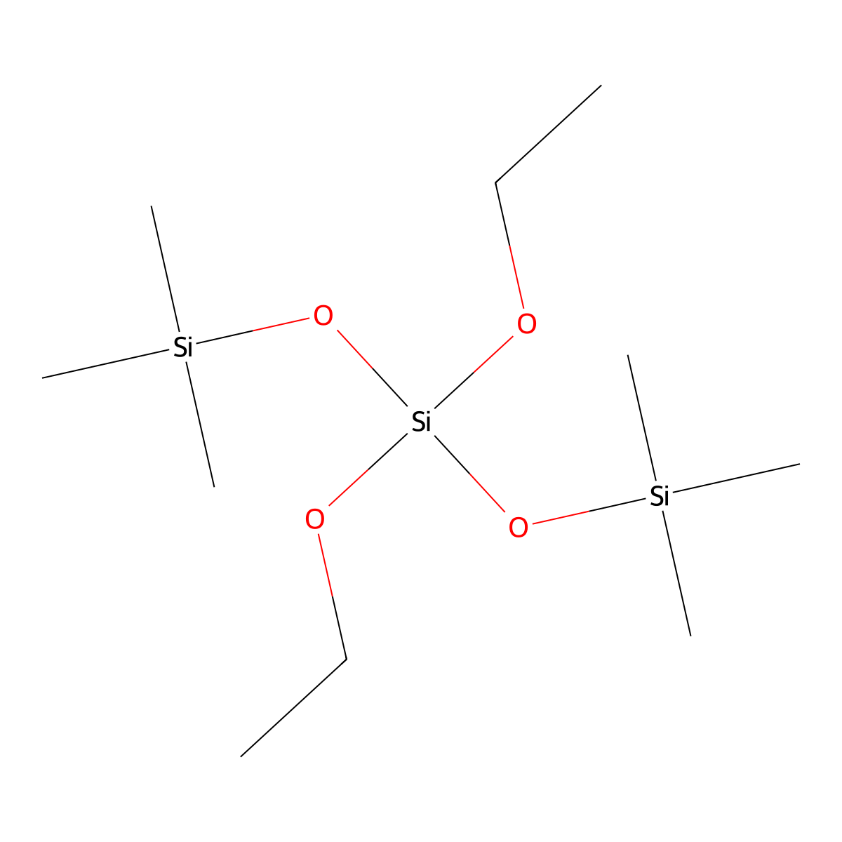 Silicic acid, diethyl bis(trimethylsilyl) ester molecular structure, CAS 3555-45-1