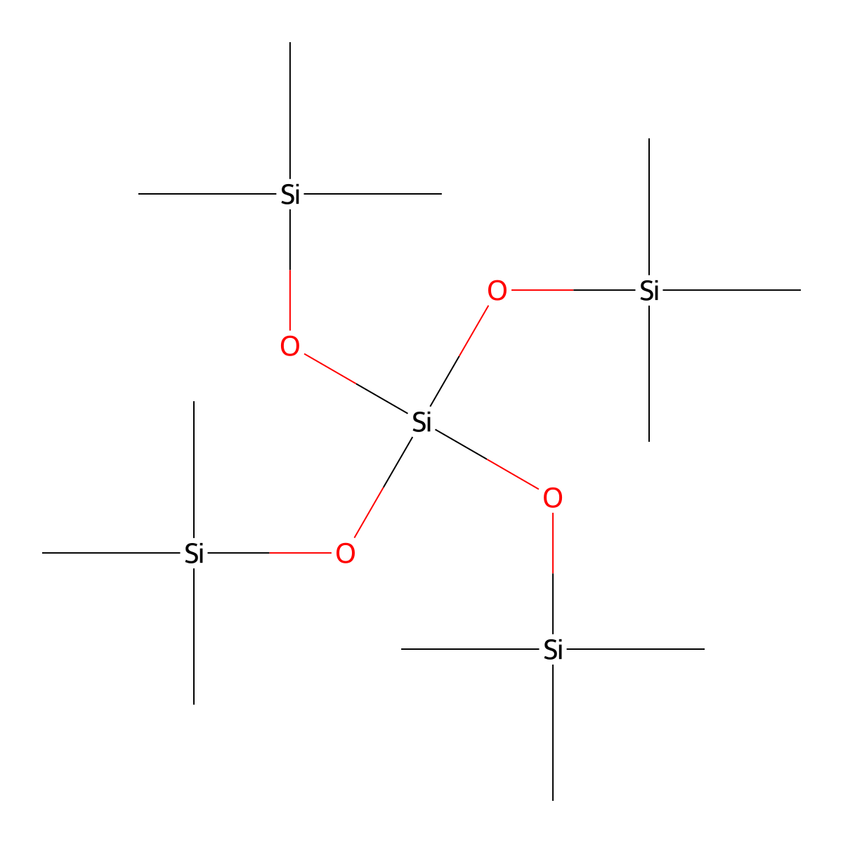 Tetrakis(trimethylsiloxy)silane molecular structure, CAS 3555-47-3