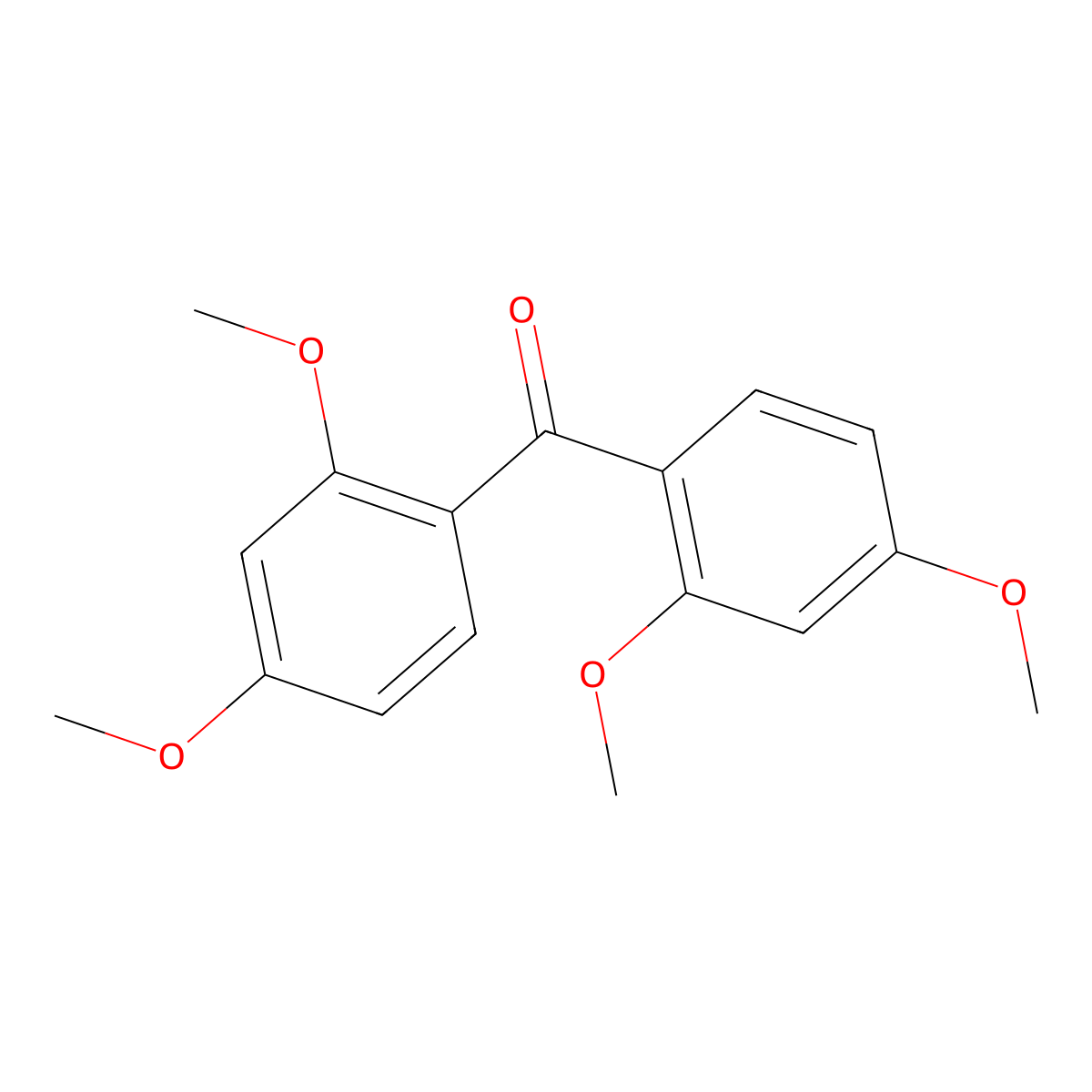 Bis(2,4-dimethoxyphenyl)methanone molecular structure, CAS 3555-85-9