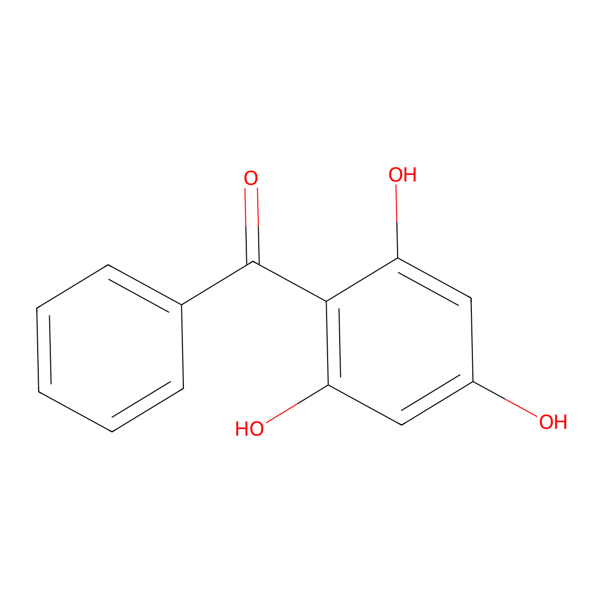 2,4,6-Trihydroxybenzophenone molecular structure, CAS 3555-86-0