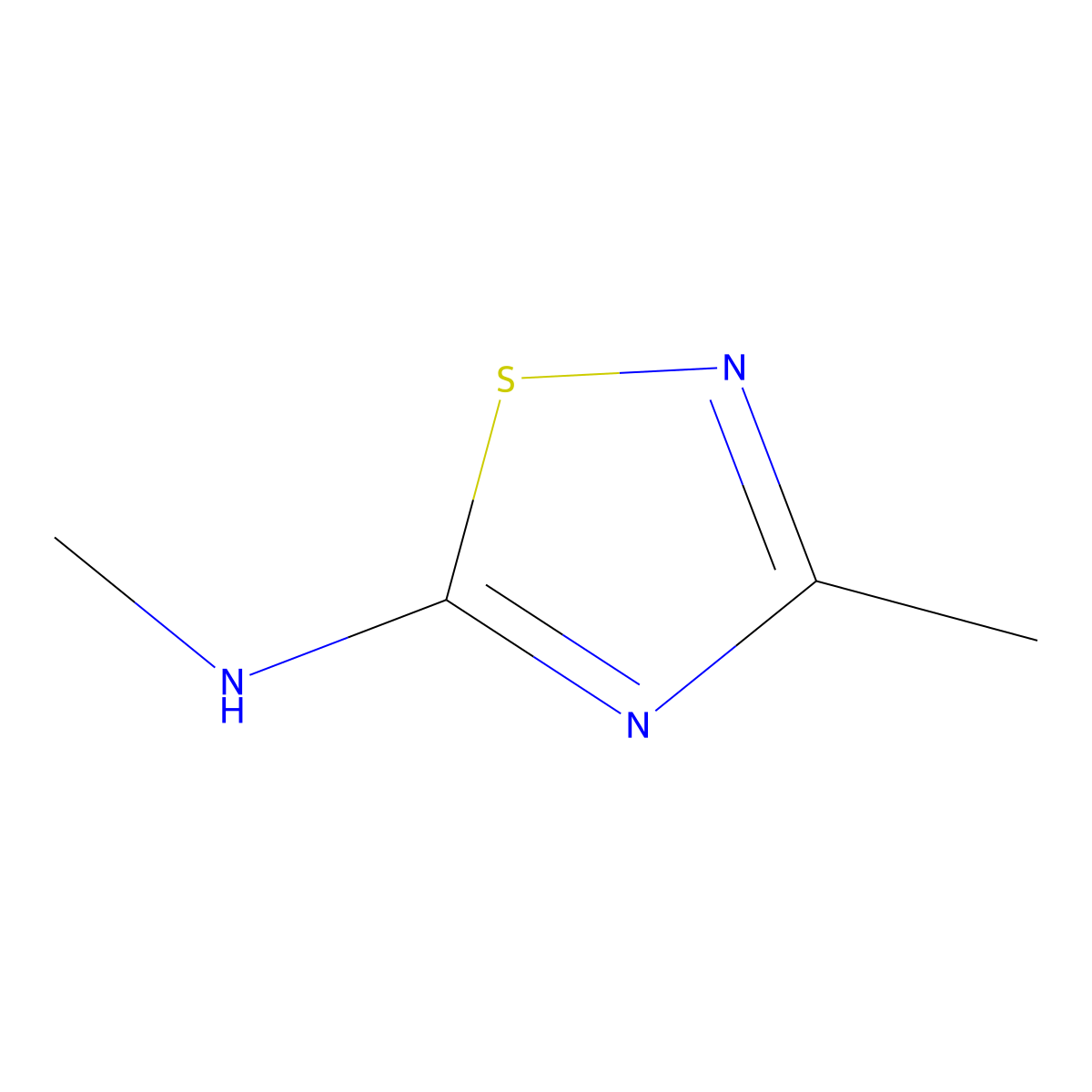 N,3-Dimethyl-1,2,4-thiadiazol-5-amine molecular structure, CAS 35550-13-1