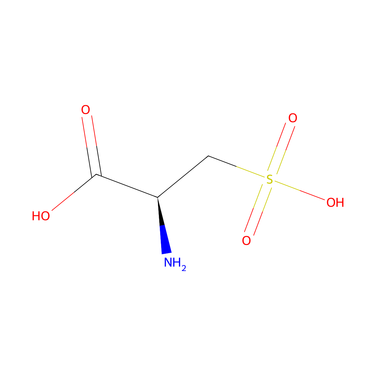 Cysteic acid, D- molecular structure, CAS 35554-98-4