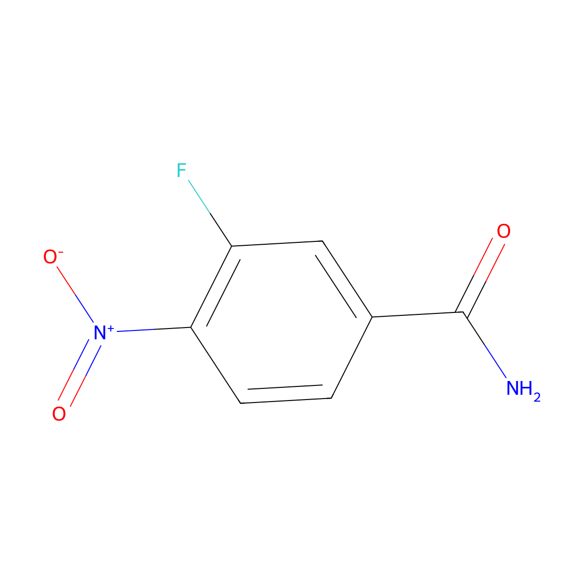 3-Fluoro-4-nitrobenzamide molecular structure, CAS 3556-52-3