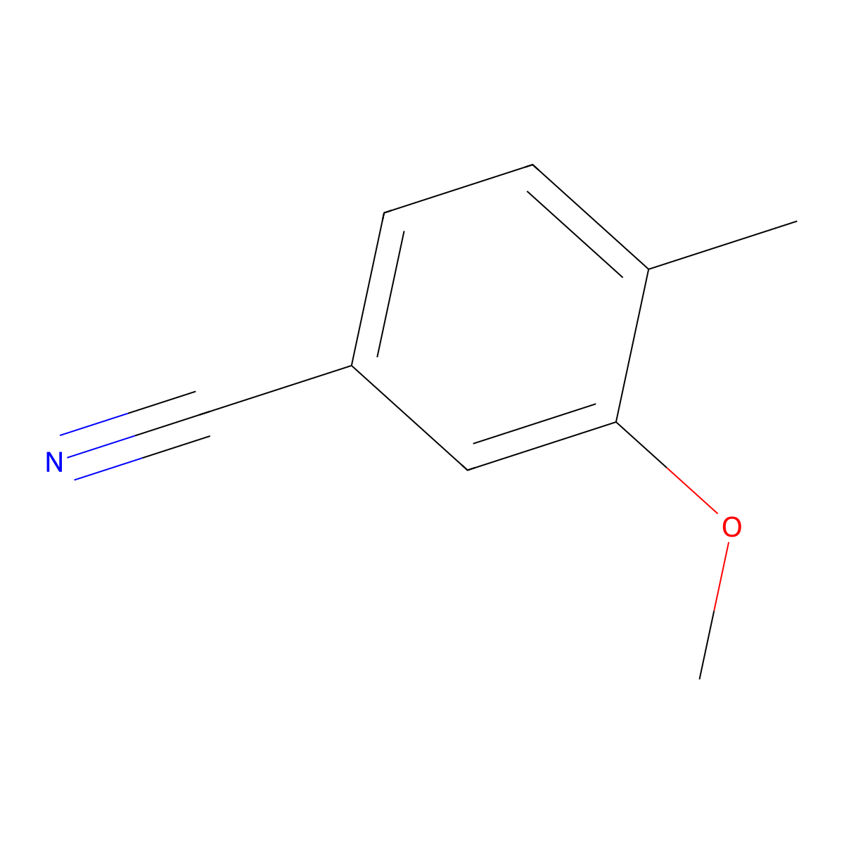 3-Methoxy-4-methylbenzonitrile molecular structure, CAS 3556-60-3