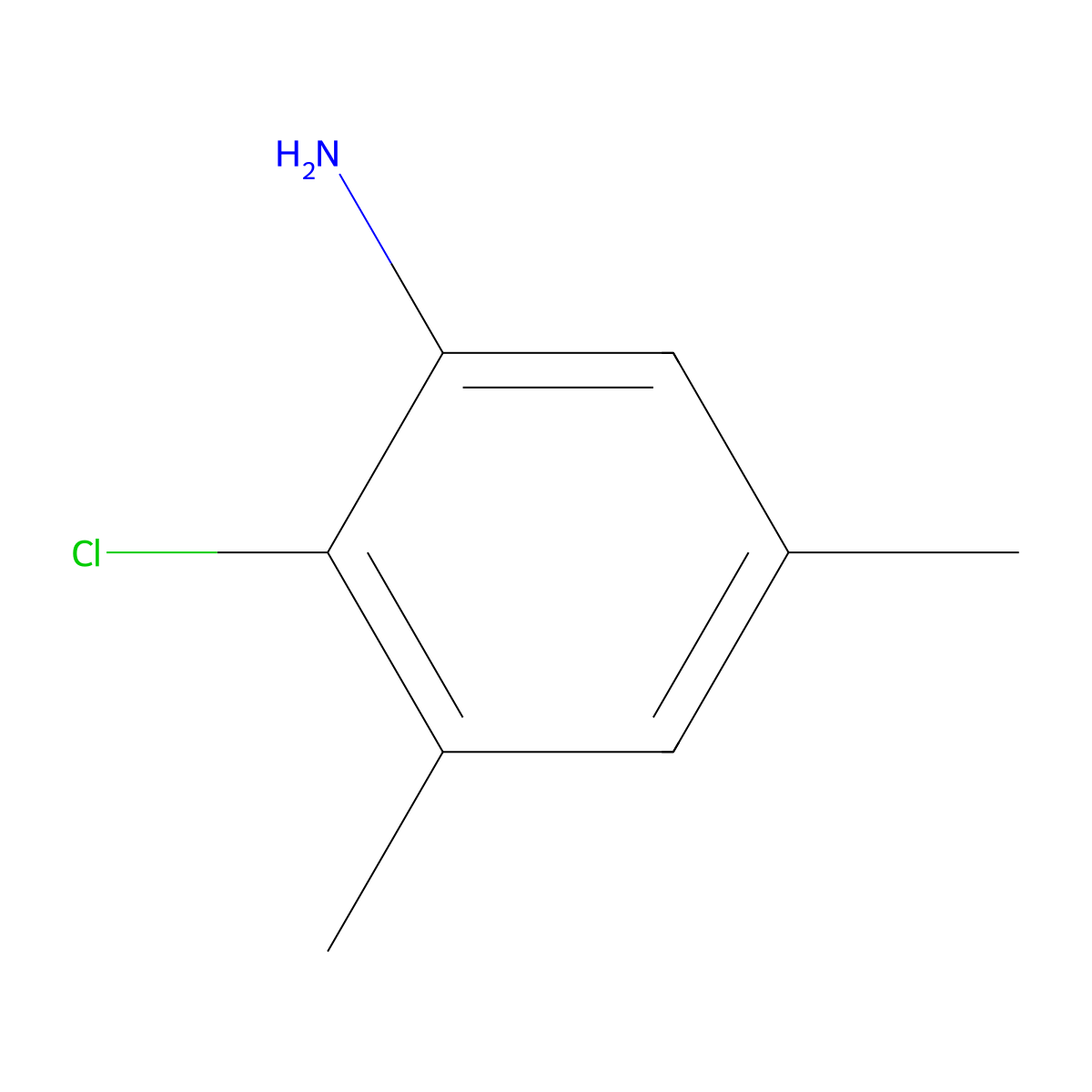 2-Chloro-3,5-dimethylaniline molecular structure, CAS 35562-51-7