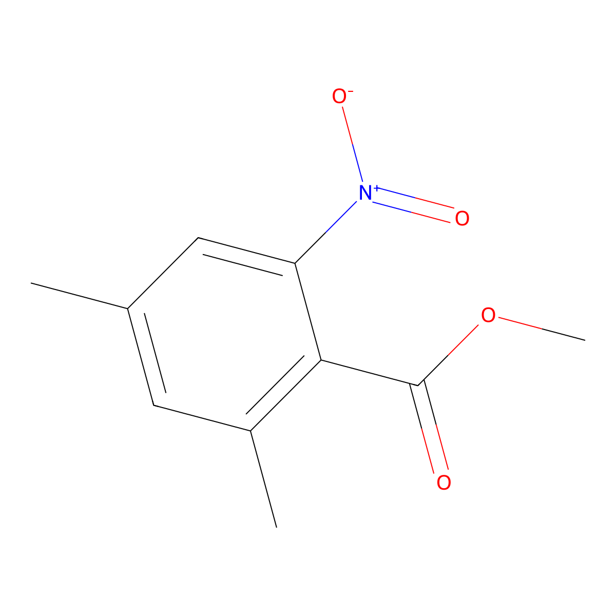 Methyl 2,4-dimethyl-6-nitrobenzoate molecular structure, CAS 35562-53-9