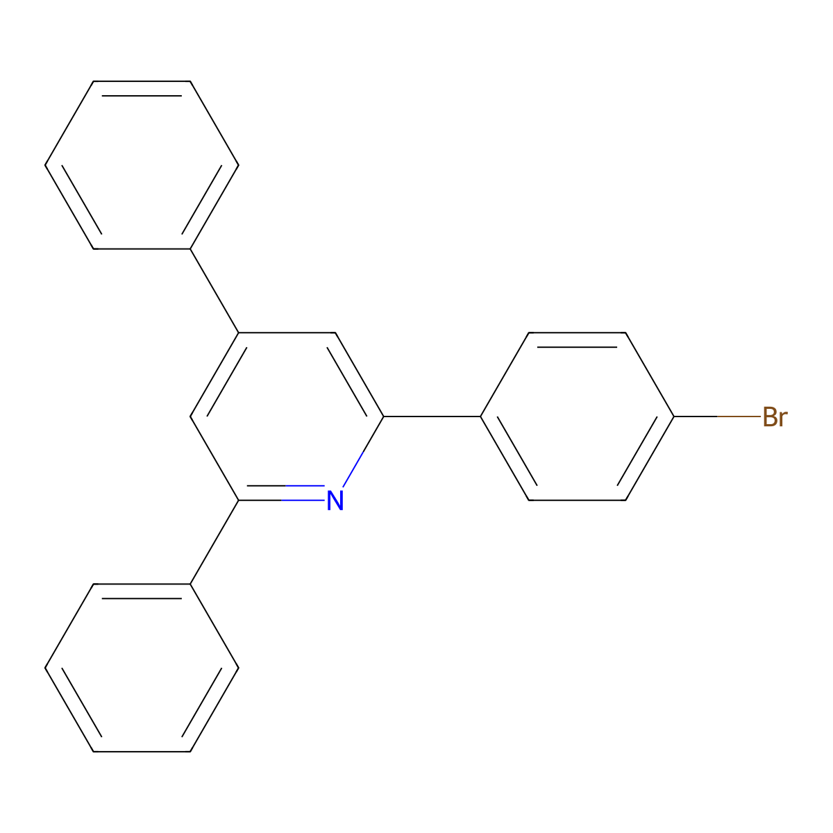2-(4-Bromophenyl)-4,6-diphenylpyridine molecular structure, CAS 3557-70-8