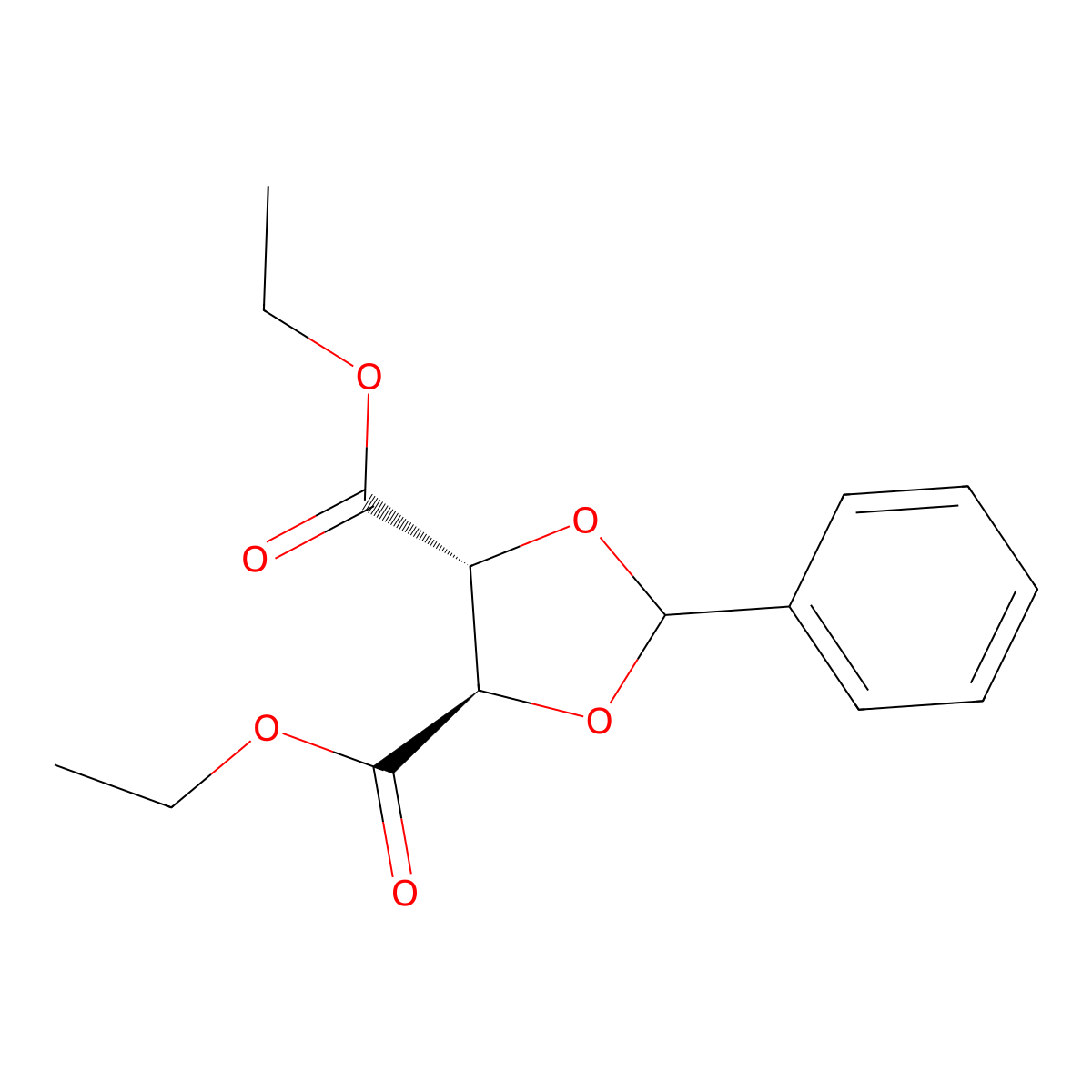 diethyl (4R,5R)-2-phenyl-1,3-dioxolane-4,5-dicarboxylate molecular structure, CAS 35572-31-7