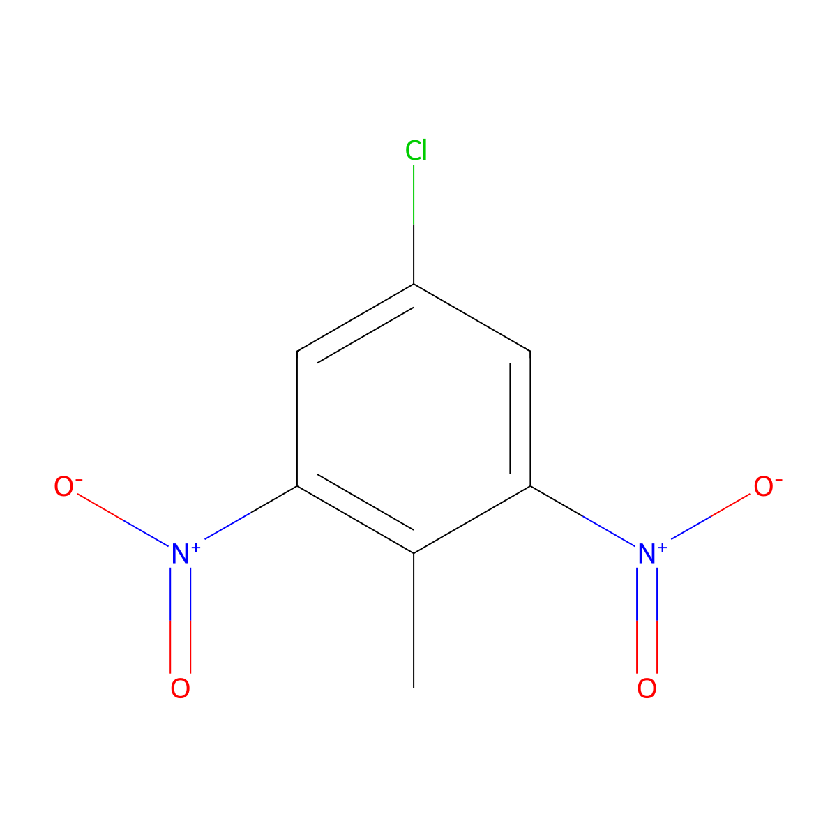 4-Chloro-2,6-dinitrotoluene molecular structure, CAS 35572-79-3