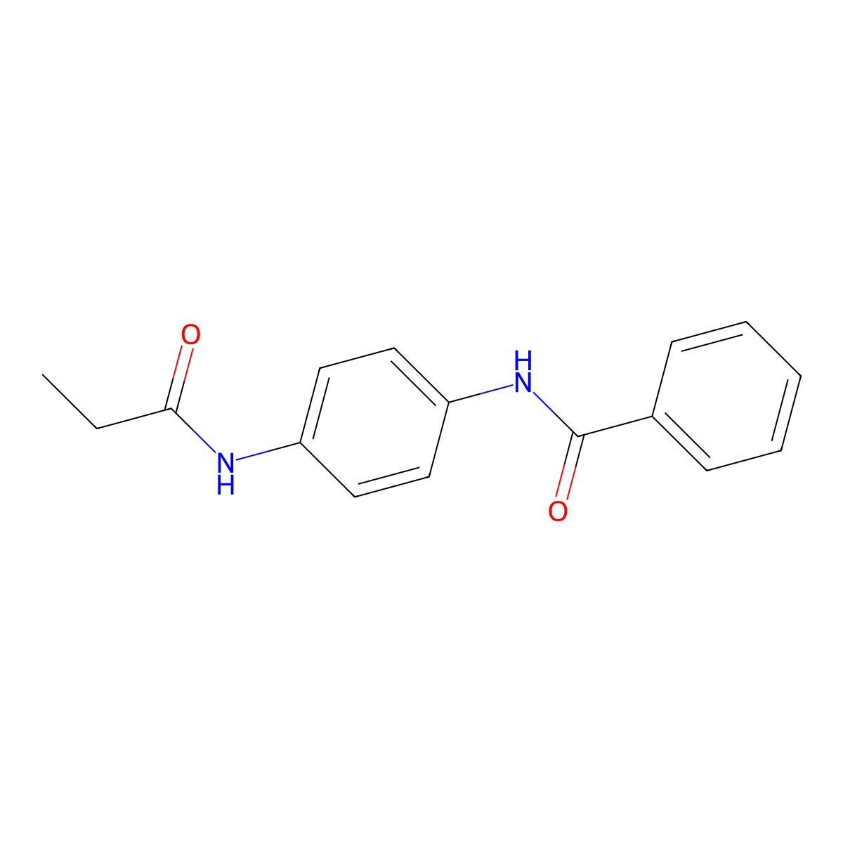 N-[4-(propanoylamino)phenyl]benzamide molecular structure, CAS 35572-81-7