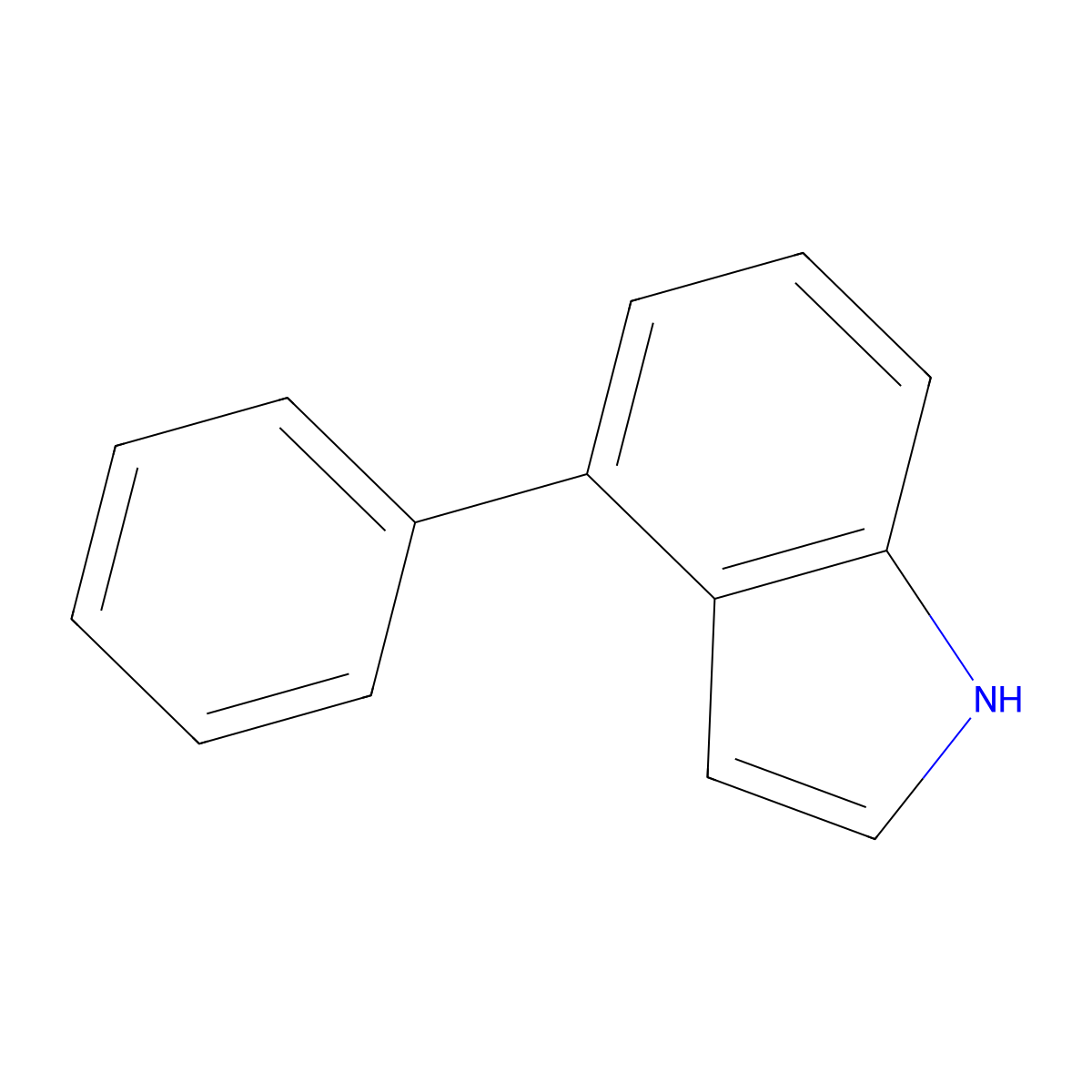 4-Phenyl-1H-indole molecular structure, CAS 35577-92-5