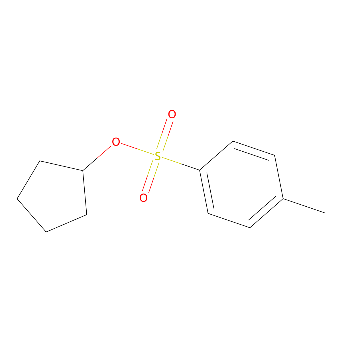 Cyclopentyl 4-methylbenzene-1-sulfonate molecular structure, CAS 3558-06-3