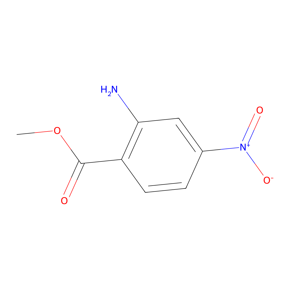 Methyl 4-nitroanthranilate molecular structure, CAS 3558-19-8