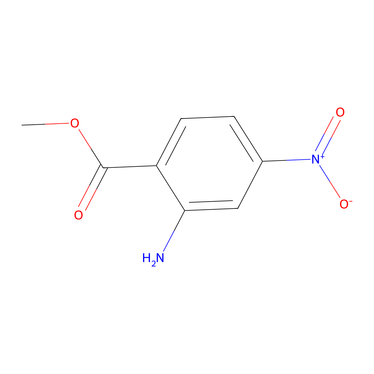 Methyl 4-nitroanthranilate molecular structure, CAS 3558-19-8