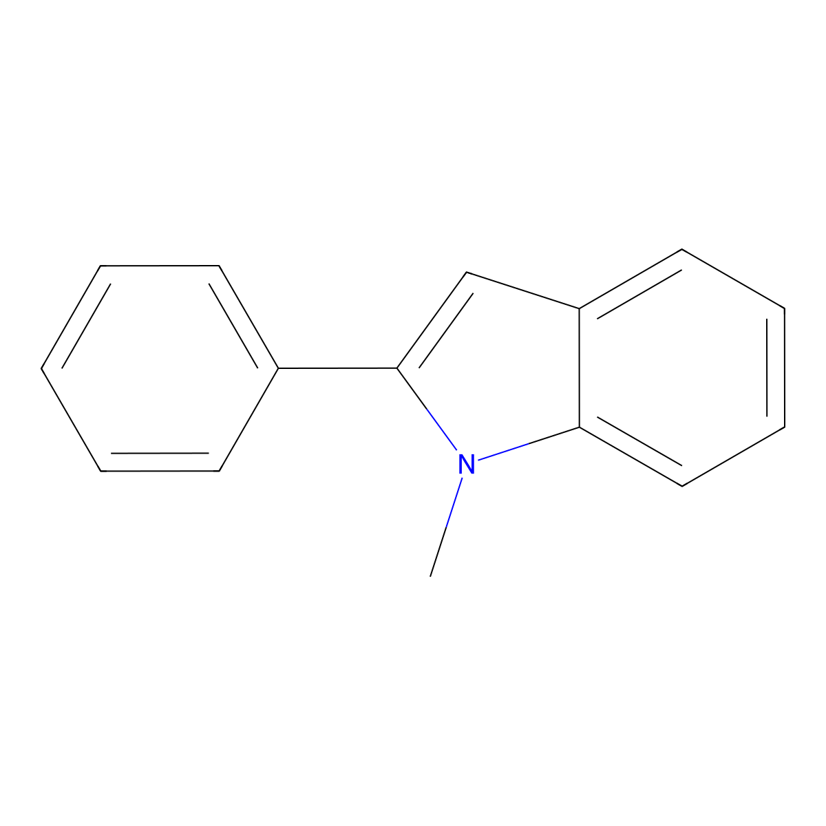 1-Methyl-2-phenylindole molecular structure, CAS 3558-24-5