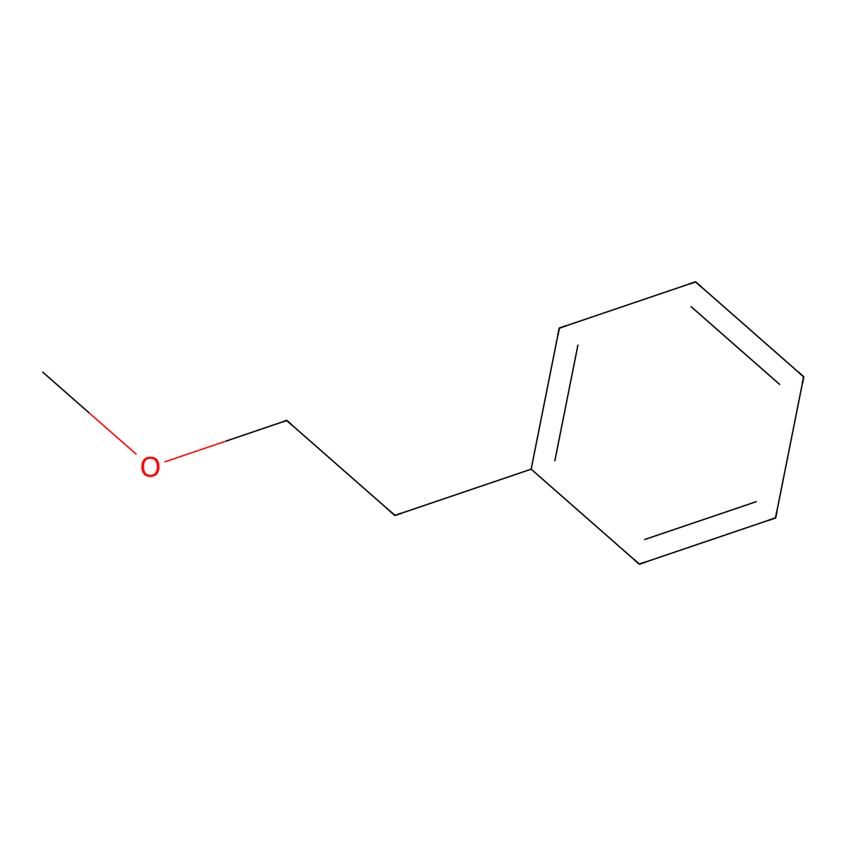 Methyl phenethyl ether molecular structure, CAS 3558-60-9