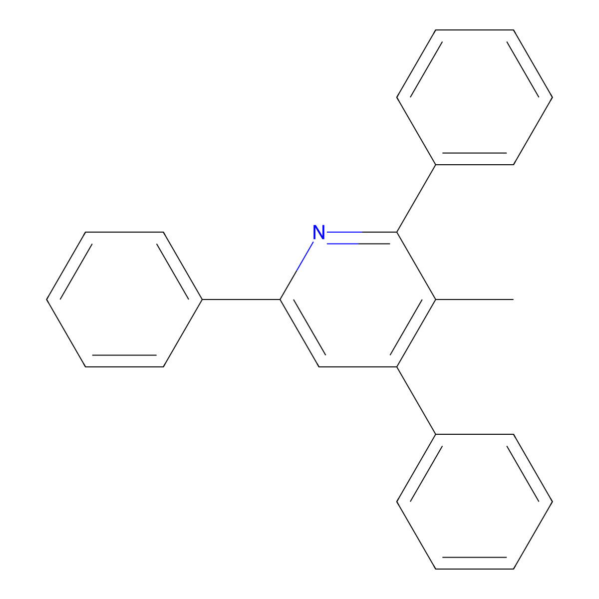 3-Methyl-2,4,6-triphenylpyridine molecular structure, CAS 3558-62-1