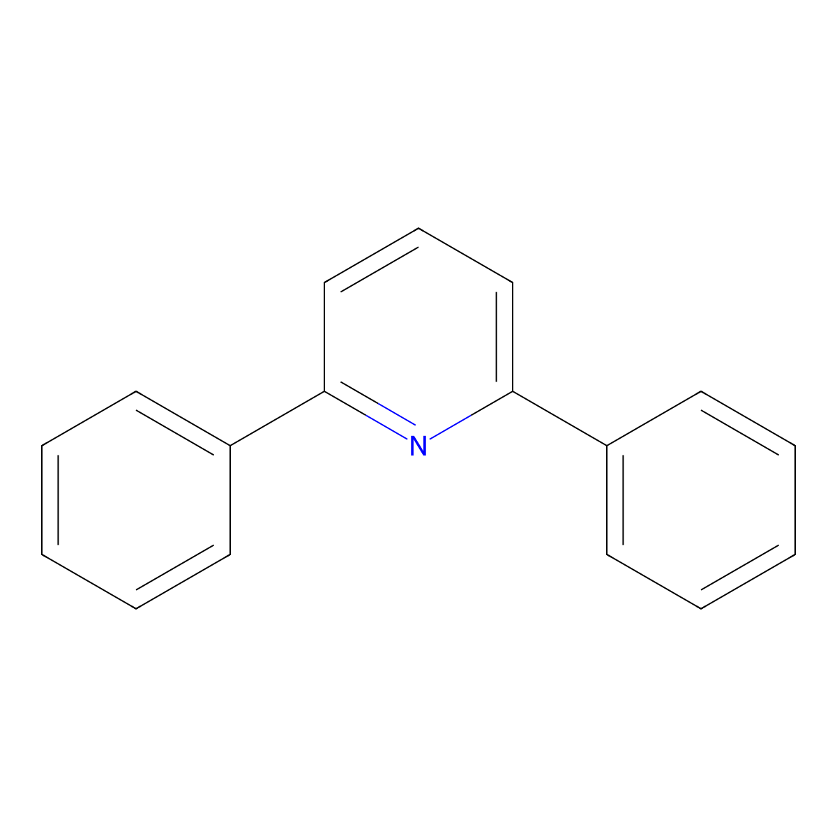 2,6-Diphenylpyridine molecular structure, CAS 3558-69-8