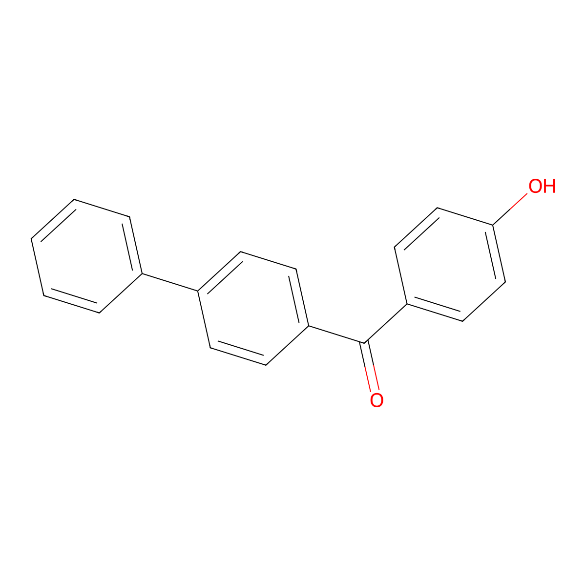 Methanone, [1,1'-biphenyl]-4-yl(4-hydroxyphenyl)- molecular structure, CAS 3558-83-6