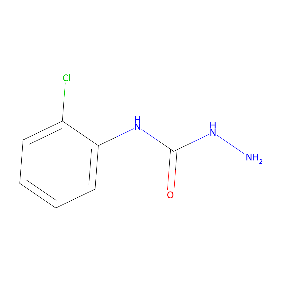 N-(2-Chlorophenyl)hydrazinecarboxamide molecular structure, CAS 35580-76-8
