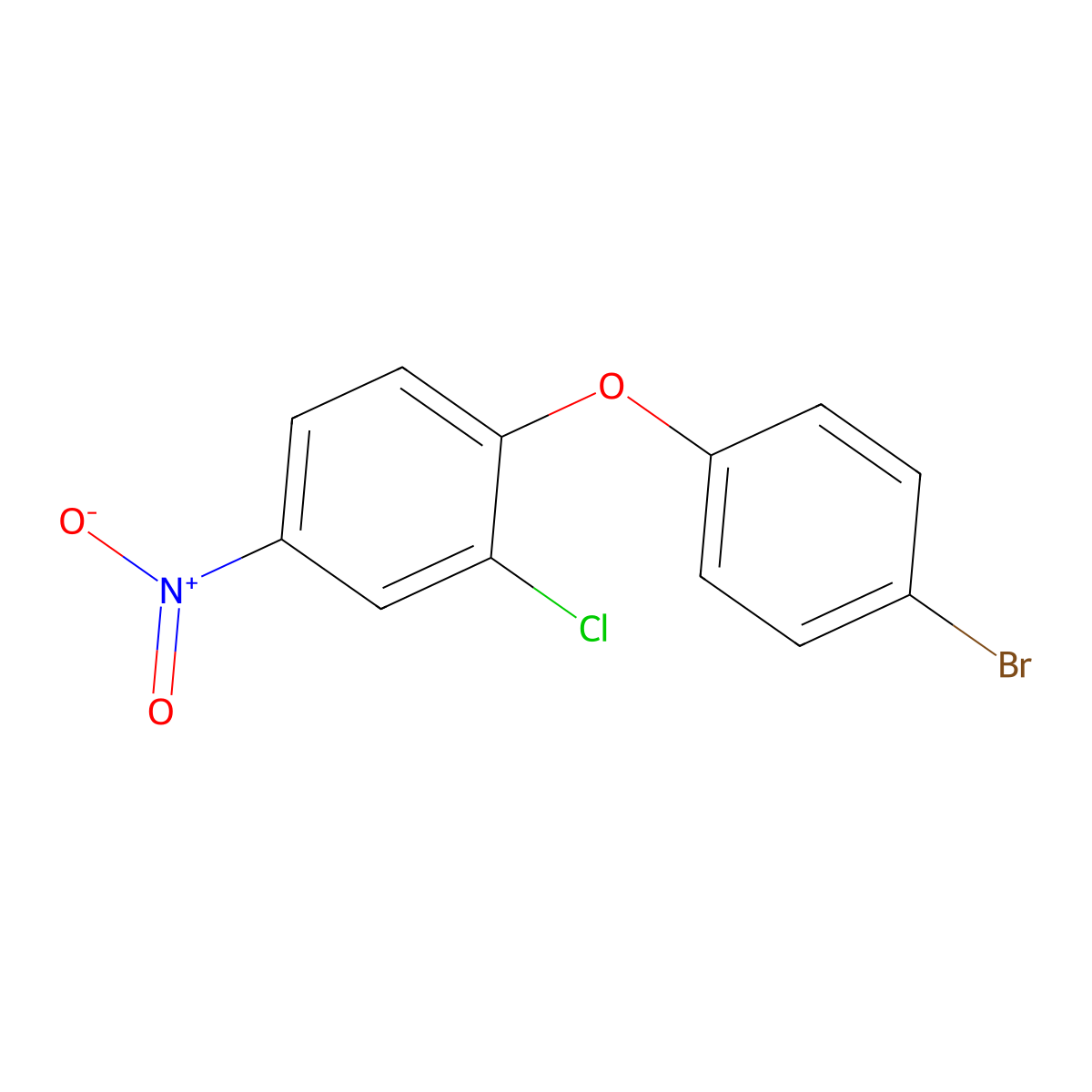 1-(4-Bromophenoxy)-2-chloro-4-nitrobenzene molecular structure, CAS 355808-90-1