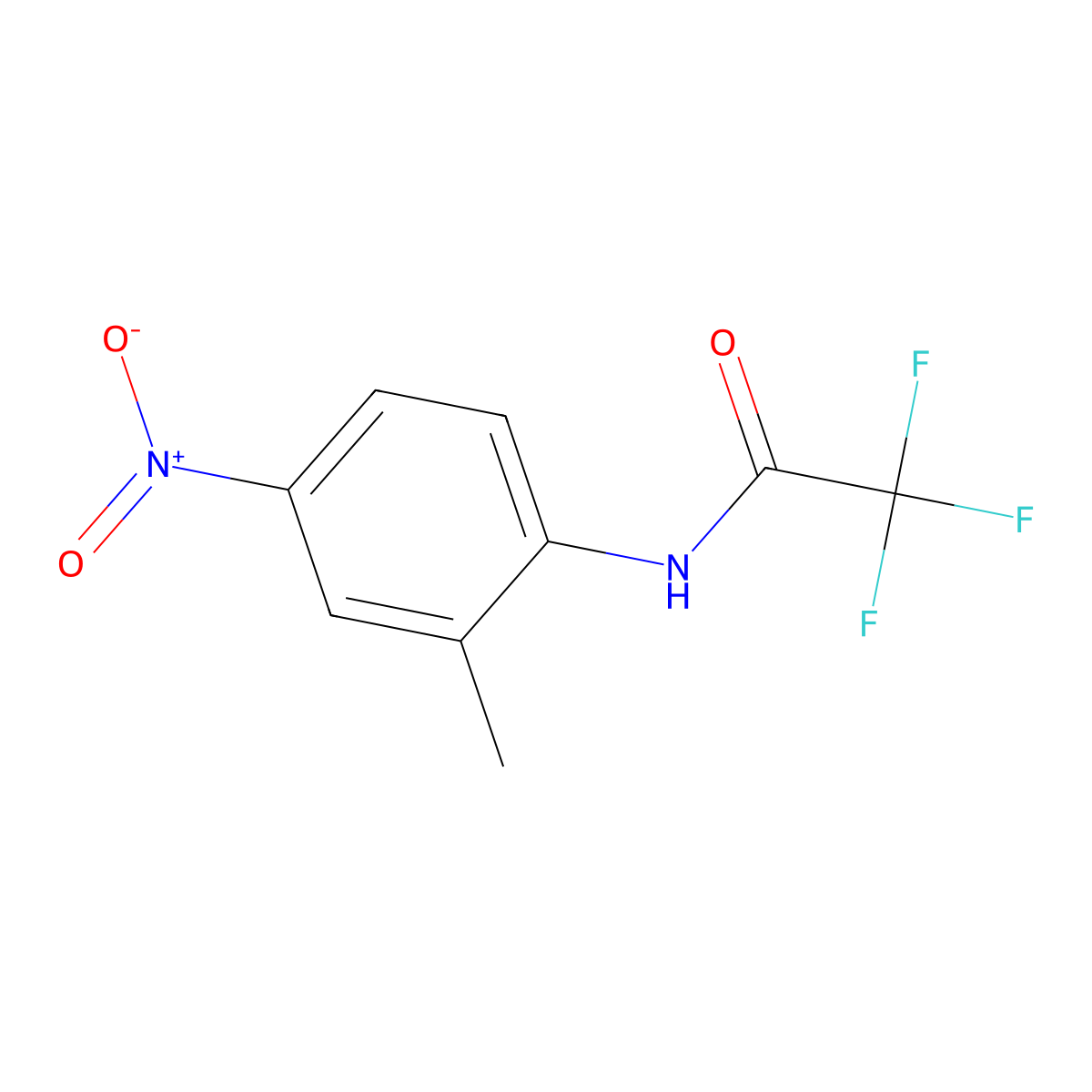 2,2,2-trifluoro-N-(2-methyl-4-nitrophenyl)acetamide molecular structure, CAS 355809-03-9