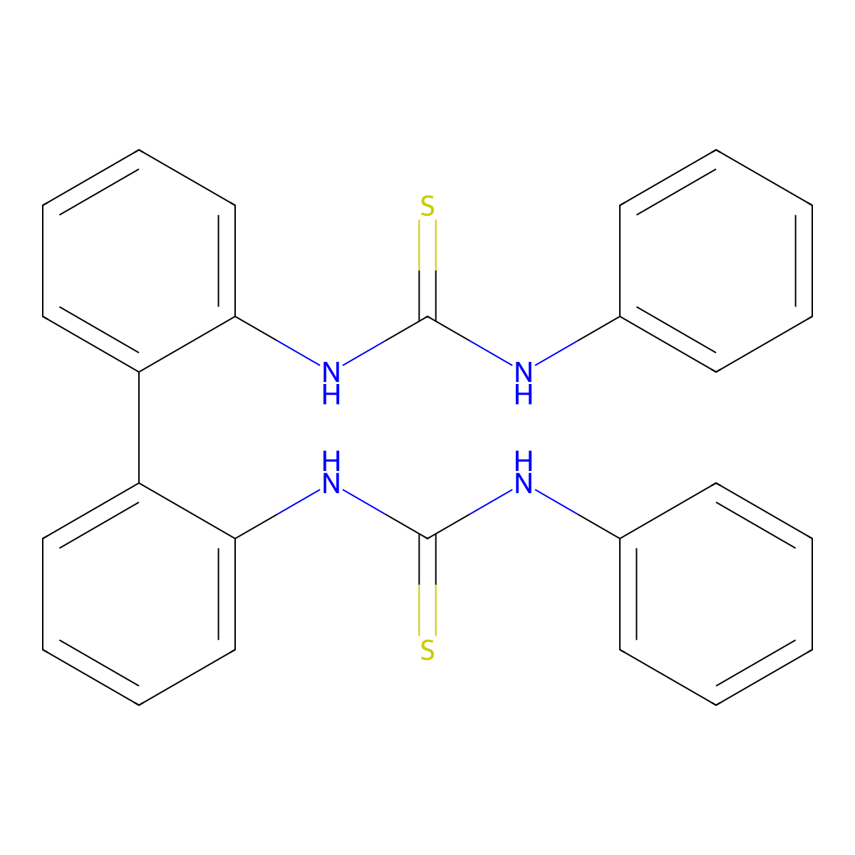 1-Phenyl-3-[2-[2-(phenylcarbamothioylamino)phenyl]phenyl]thiourea molecular structure, CAS 355809-06-2