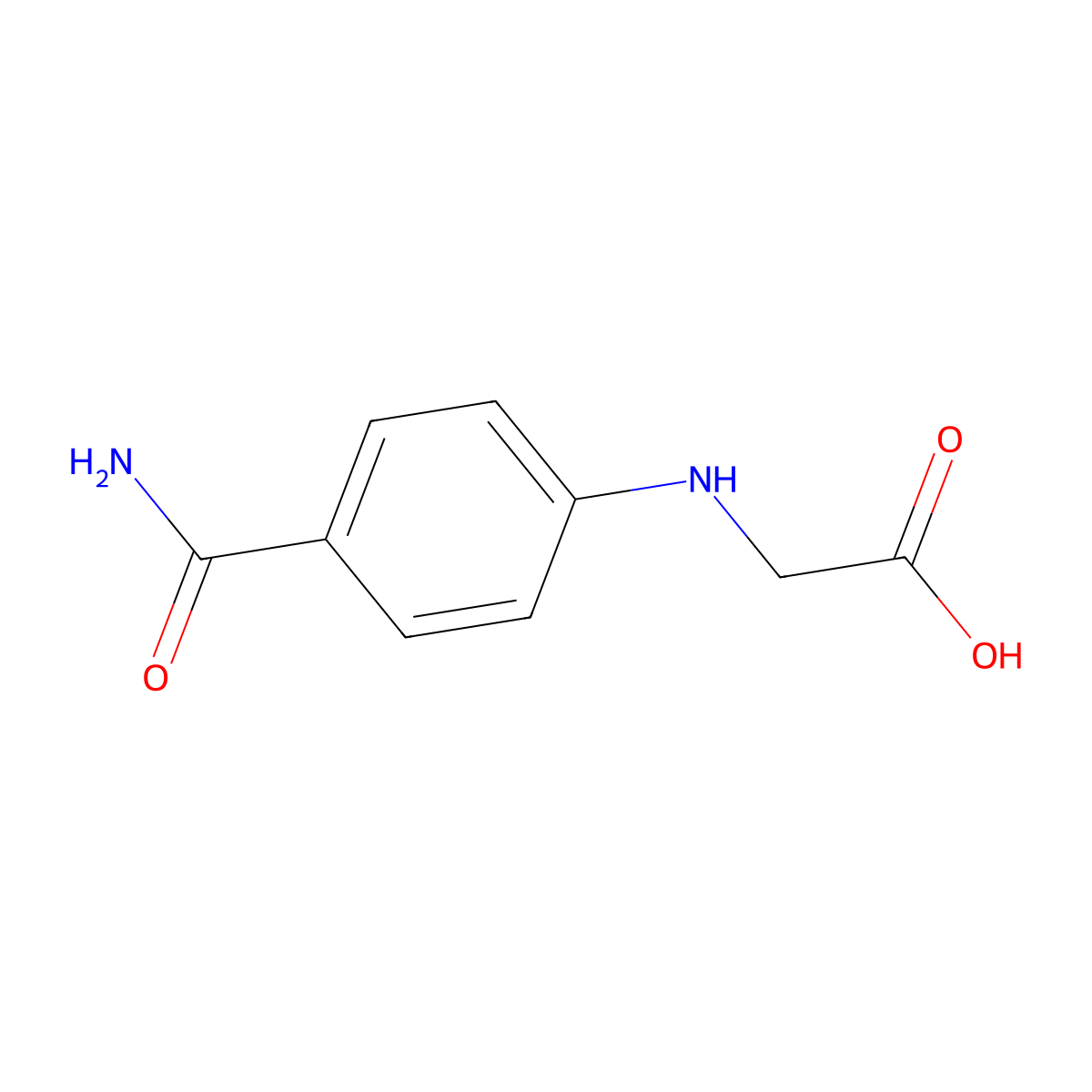 2-((4-Carbamoylphenyl)amino)acetic acid molecular structure, CAS 355809-32-4