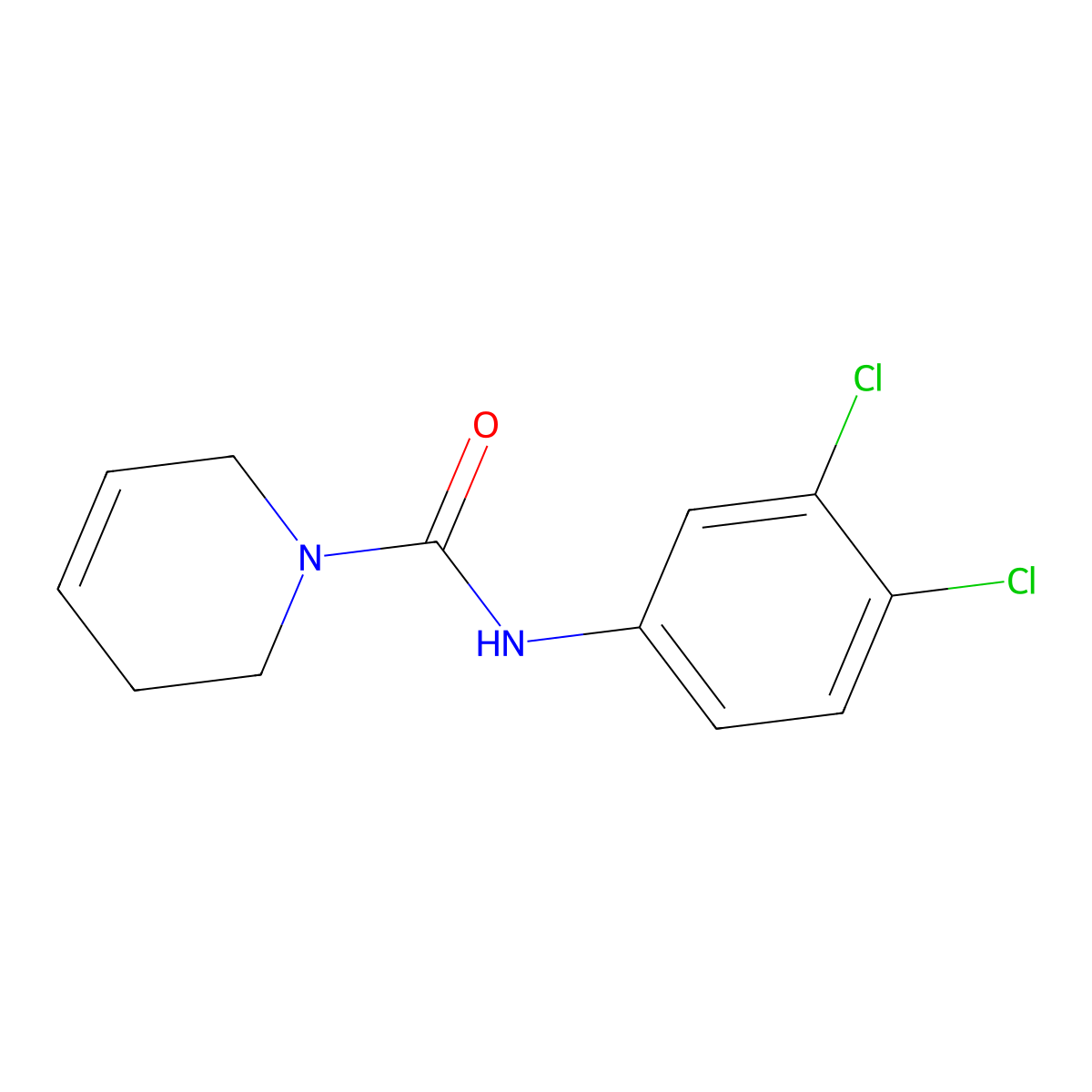 N-(3,4-dichlorophenyl)-3,6-dihydro-2H-pyridine-1-carboxamide molecular structure, CAS 355809-33-5