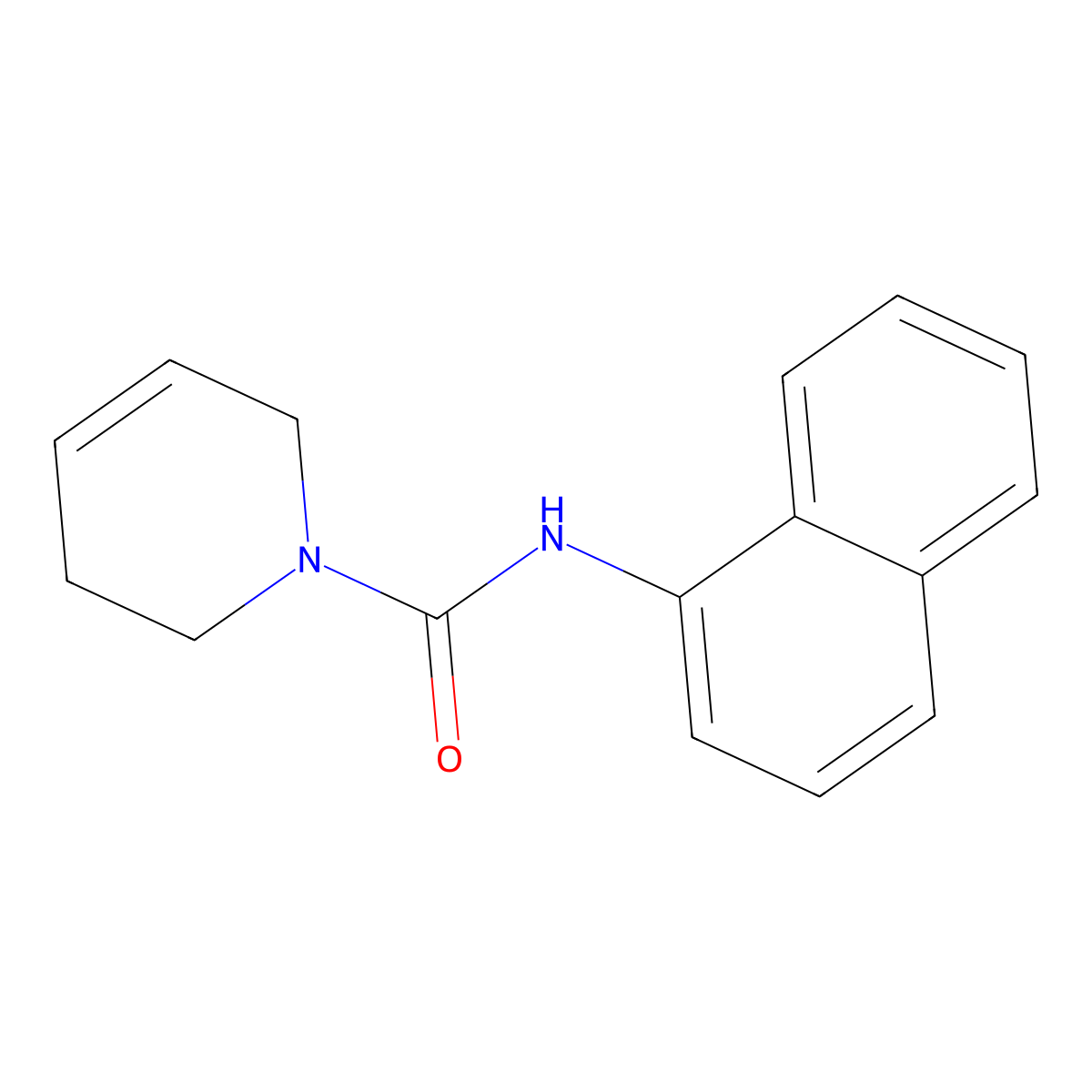 N-1-naphthyl-3,6-dihydro-1(2H)-pyridinecarboxamide molecular structure, CAS 355809-35-7
