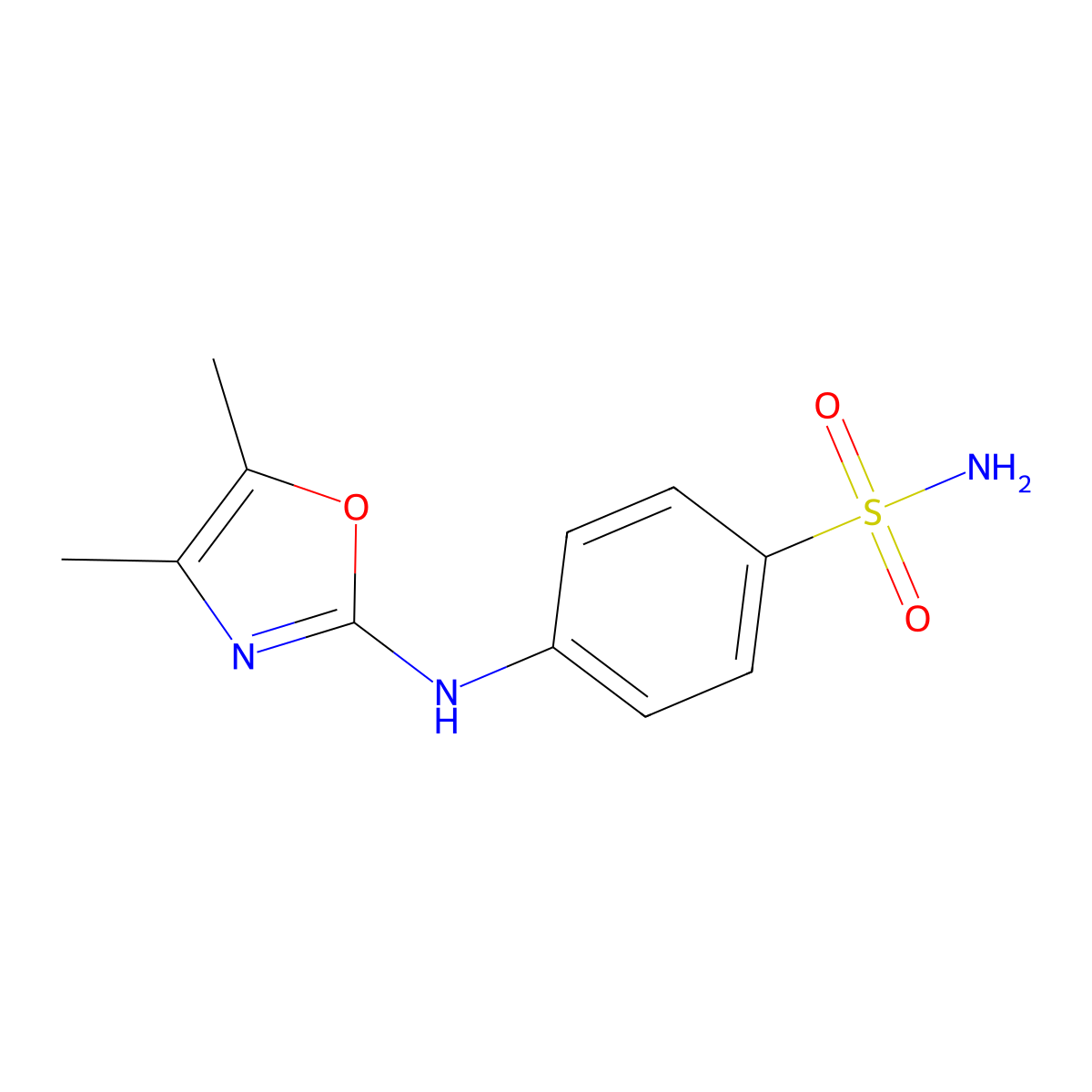 4-[(4,5-Dimethyl-1,3-oxazol-2-yl)amino]benzenesulfonamide molecular structure, CAS 355809-39-1