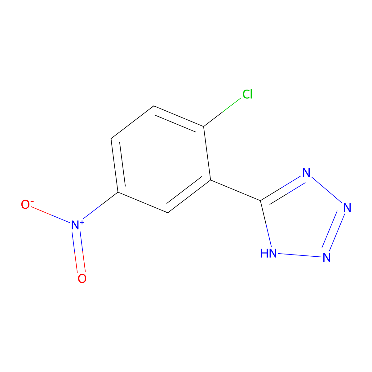 5-(2-chloro-5-nitrophenyl)-2H-tetrazole molecular structure, CAS 355809-46-0