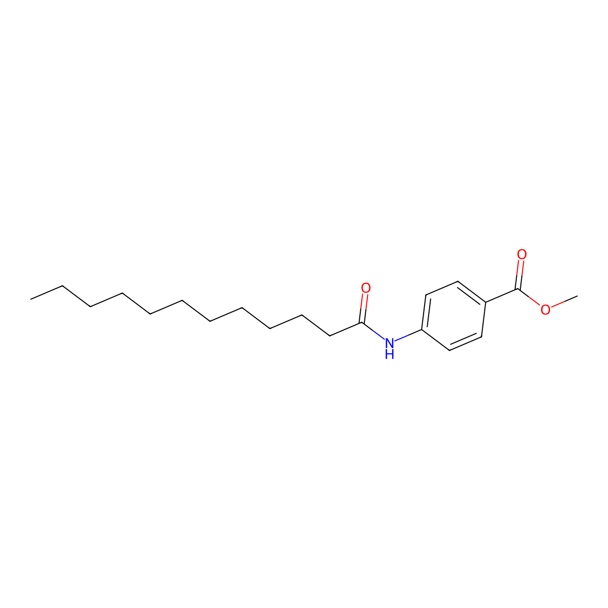 Methyl 4-(dodecanoylamino)benzoate molecular structure, CAS 355809-49-3