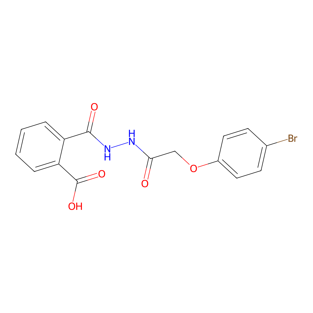 2-({2-[(4-Bromophenoxy)acetyl]hydrazino}carbonyl)benzoic acid molecular structure, CAS 355809-53-9
