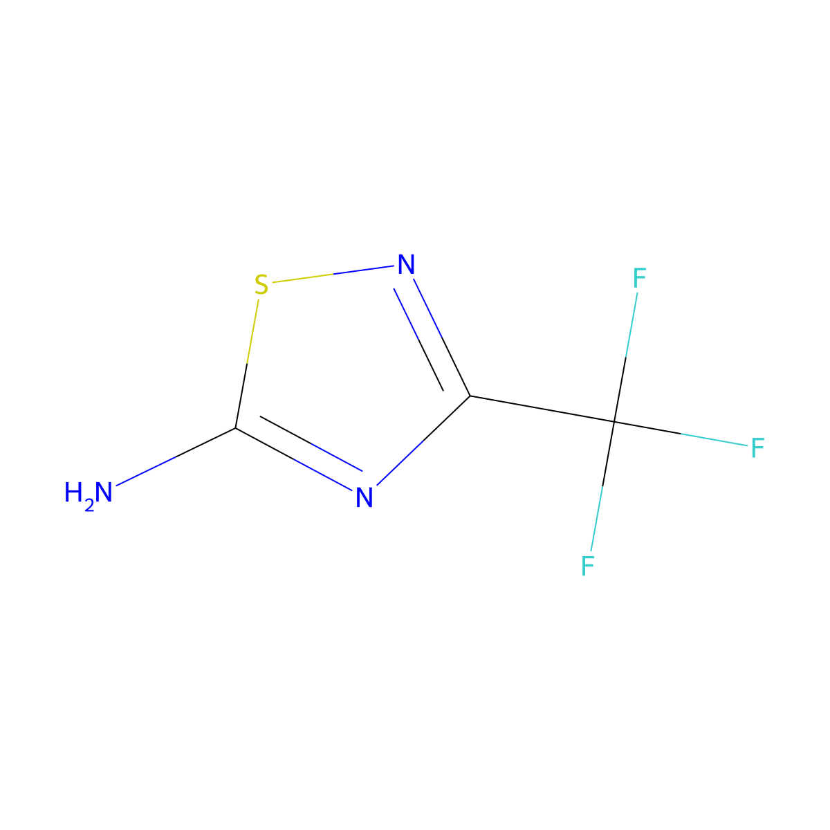 3-(Trifluoromethyl)-1,2,4-thiadiazol-5-amine molecular structure, CAS 35581-44-3