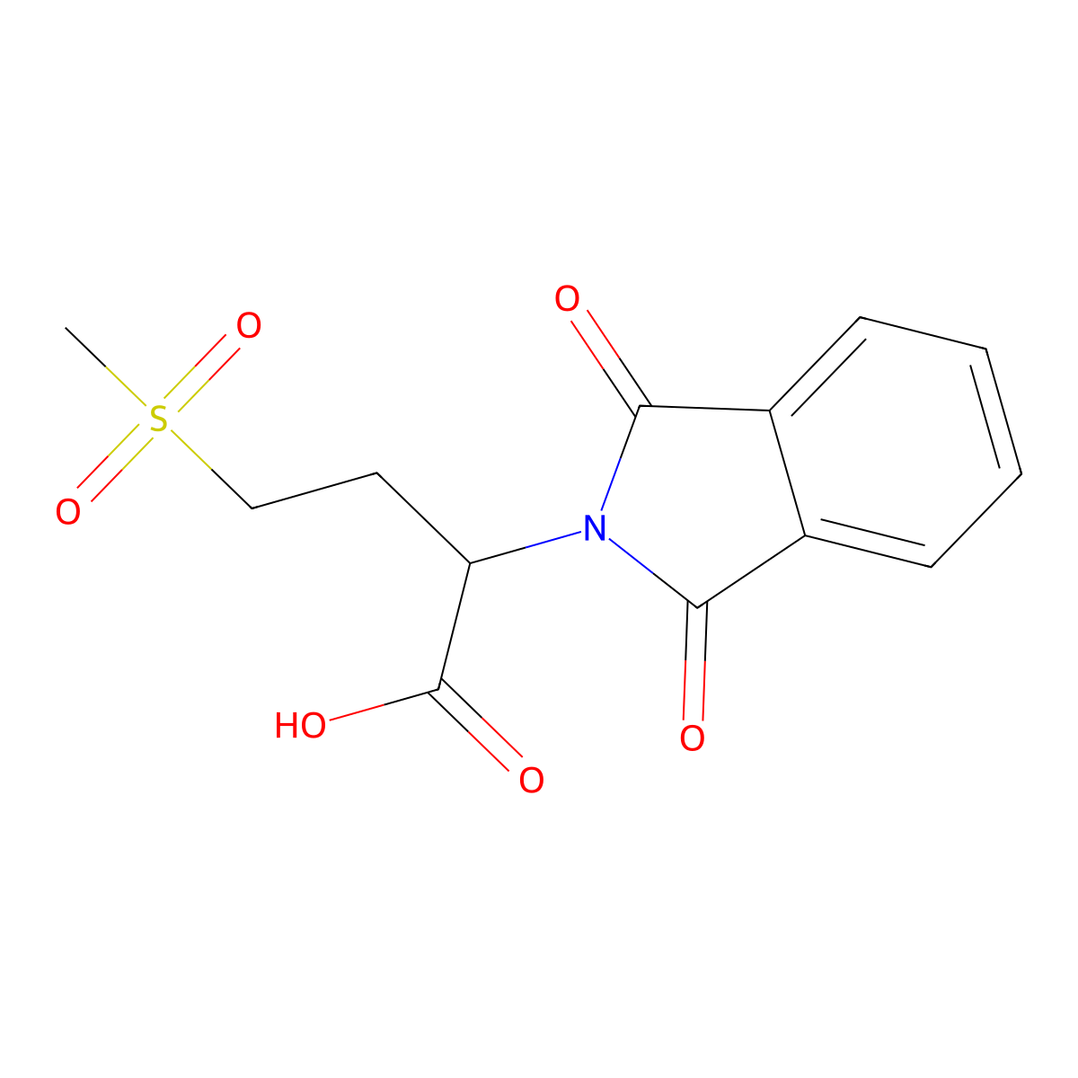 2-(1,3-Dioxo-1,3-dihydro-2H-isoindol-2-yl)-4-(methylsulfonyl)butanoic acid molecular structure, CAS 355810-85-4