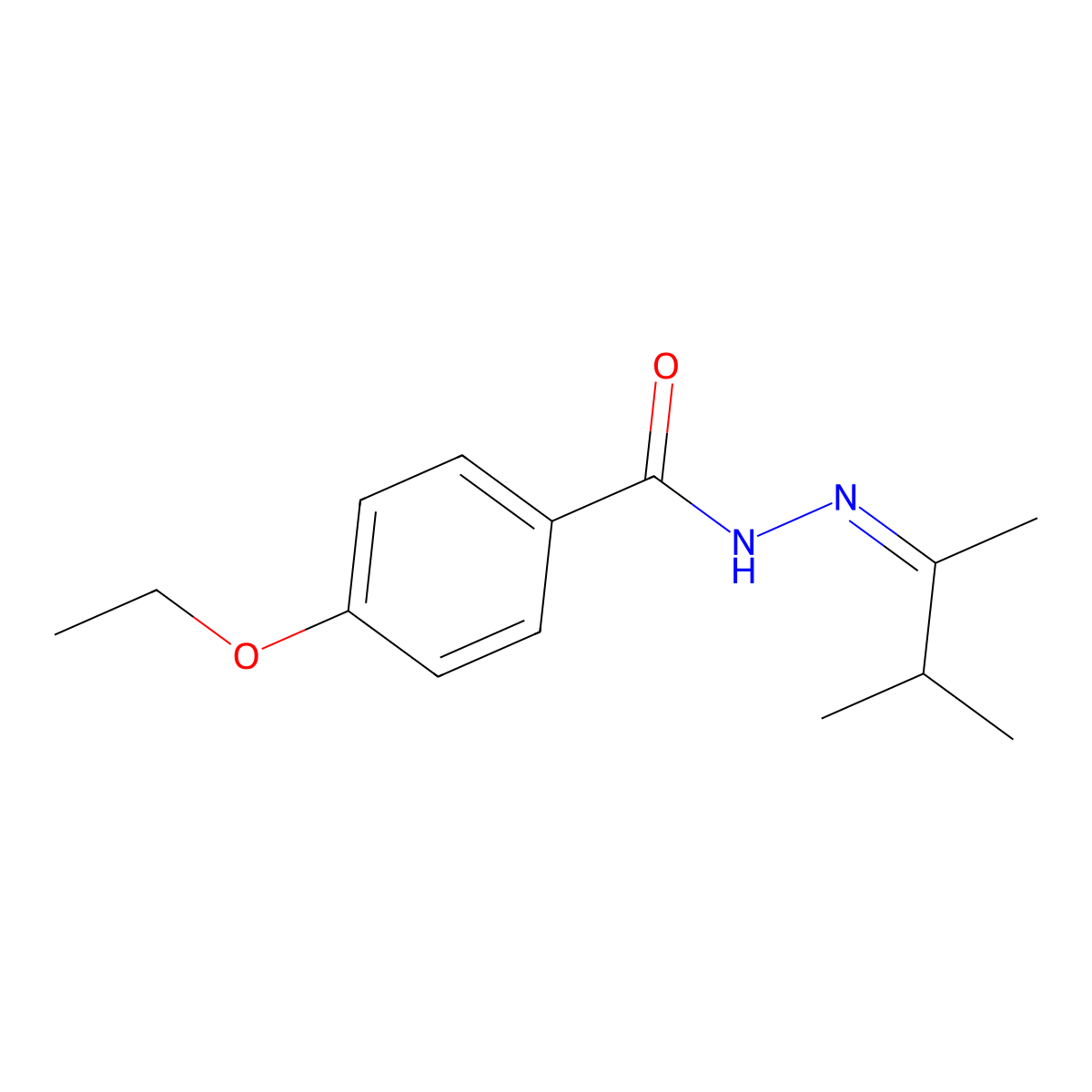 4-Ethoxybenzoic acid 2-(1,2-dimethylpropylidene)hydrazide molecular structure, CAS 355810-88-7