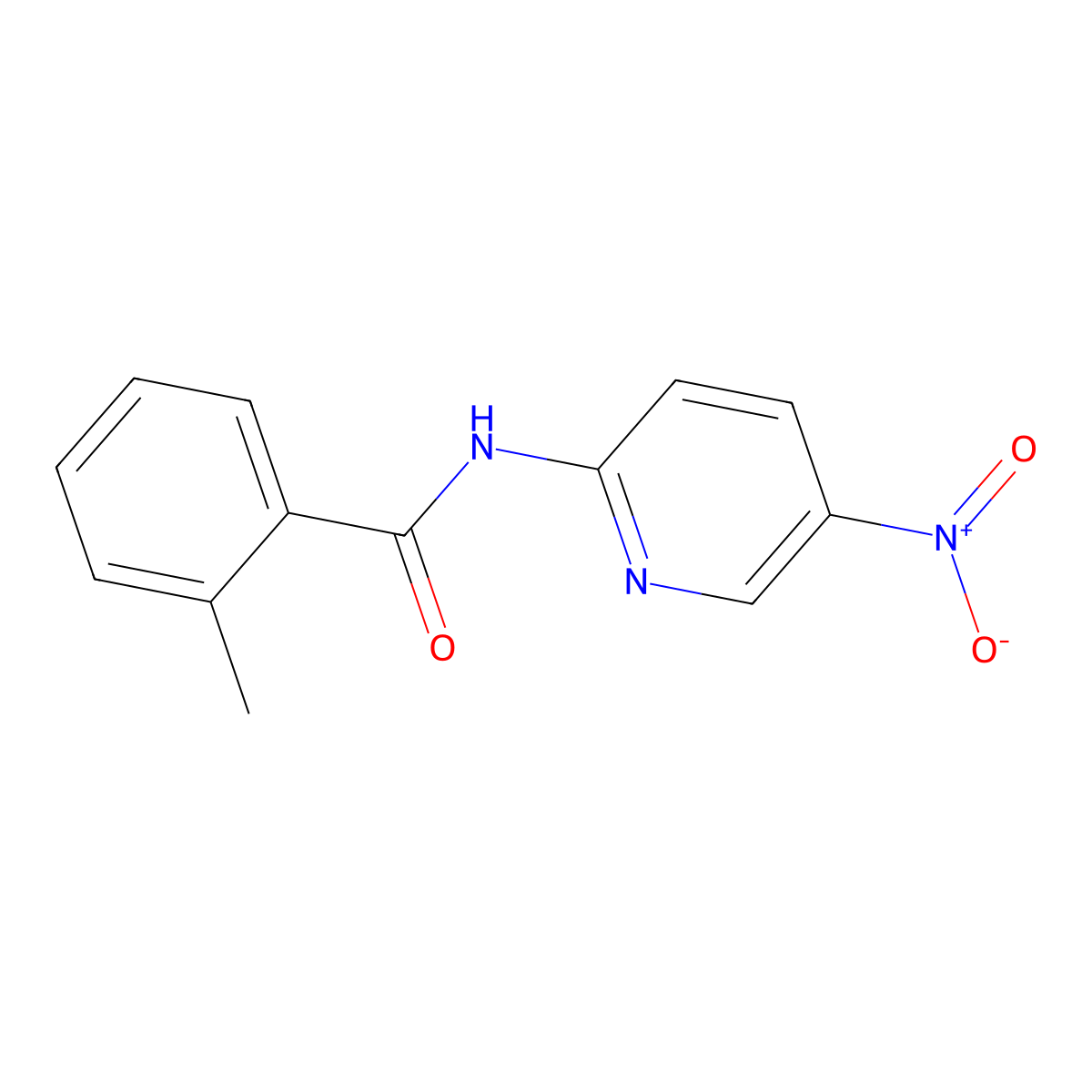 2-methyl-N-(5-nitropyridin-2-yl)benzamide molecular structure, CAS 355812-19-0