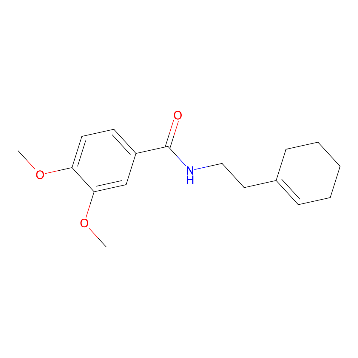 N-[2-(cyclohex-1-en-1-yl)ethyl]-3,4-dimethoxybenzamide molecular structure, CAS 355812-37-2
