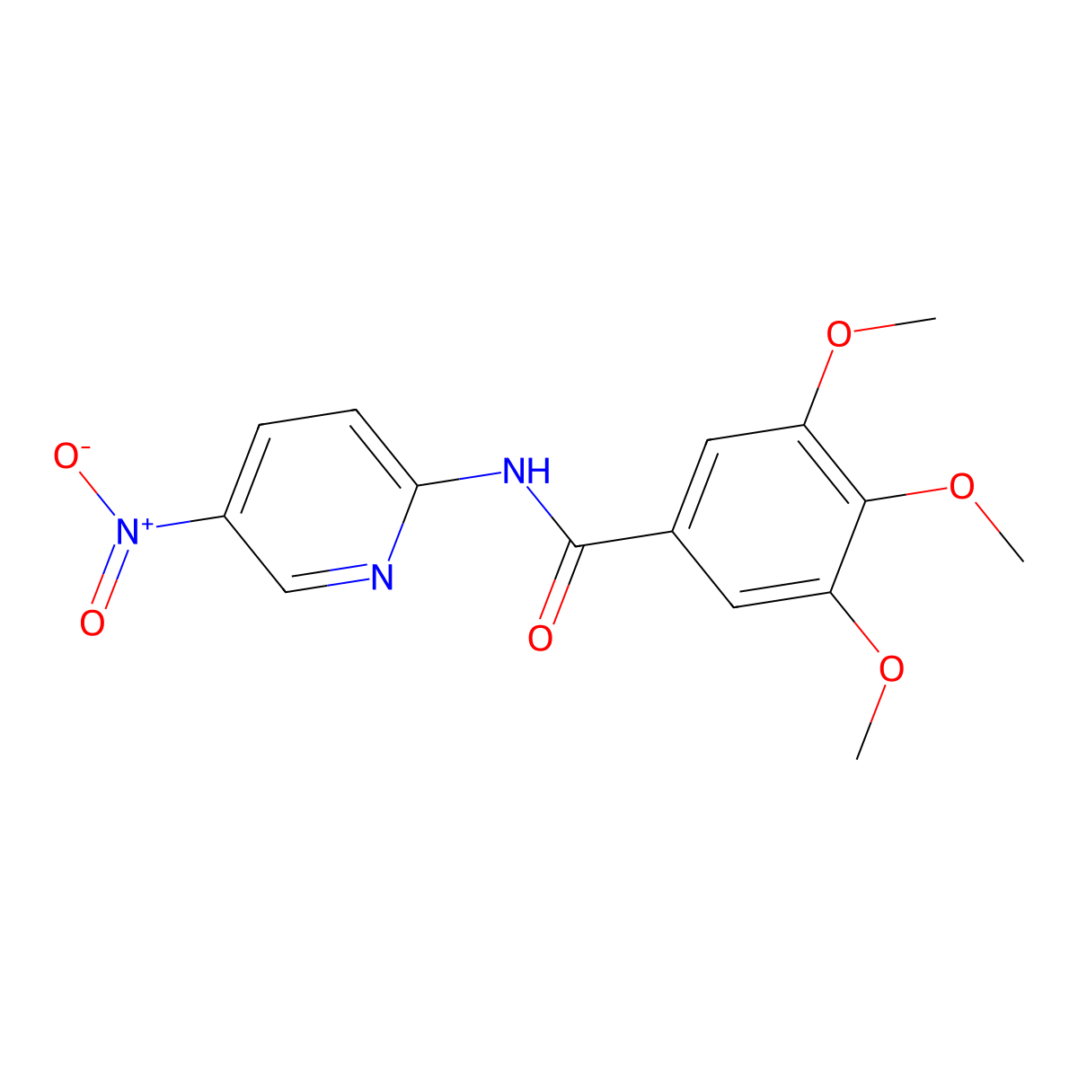 3,4,5-trimethoxy-N-(5-nitropyridin-2-yl)benzamide molecular structure, CAS 355812-91-8