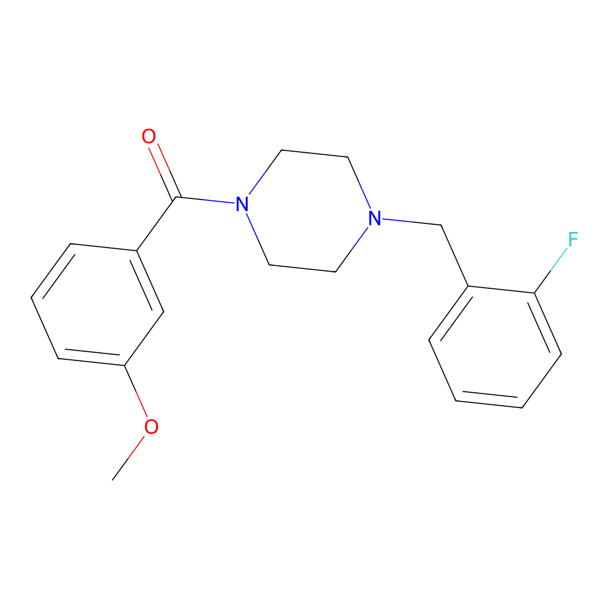 [4-(2-Fluorobenzyl)piperazin-1-yl](3-methoxyphenyl)methanone molecular structure, CAS 355813-28-4
