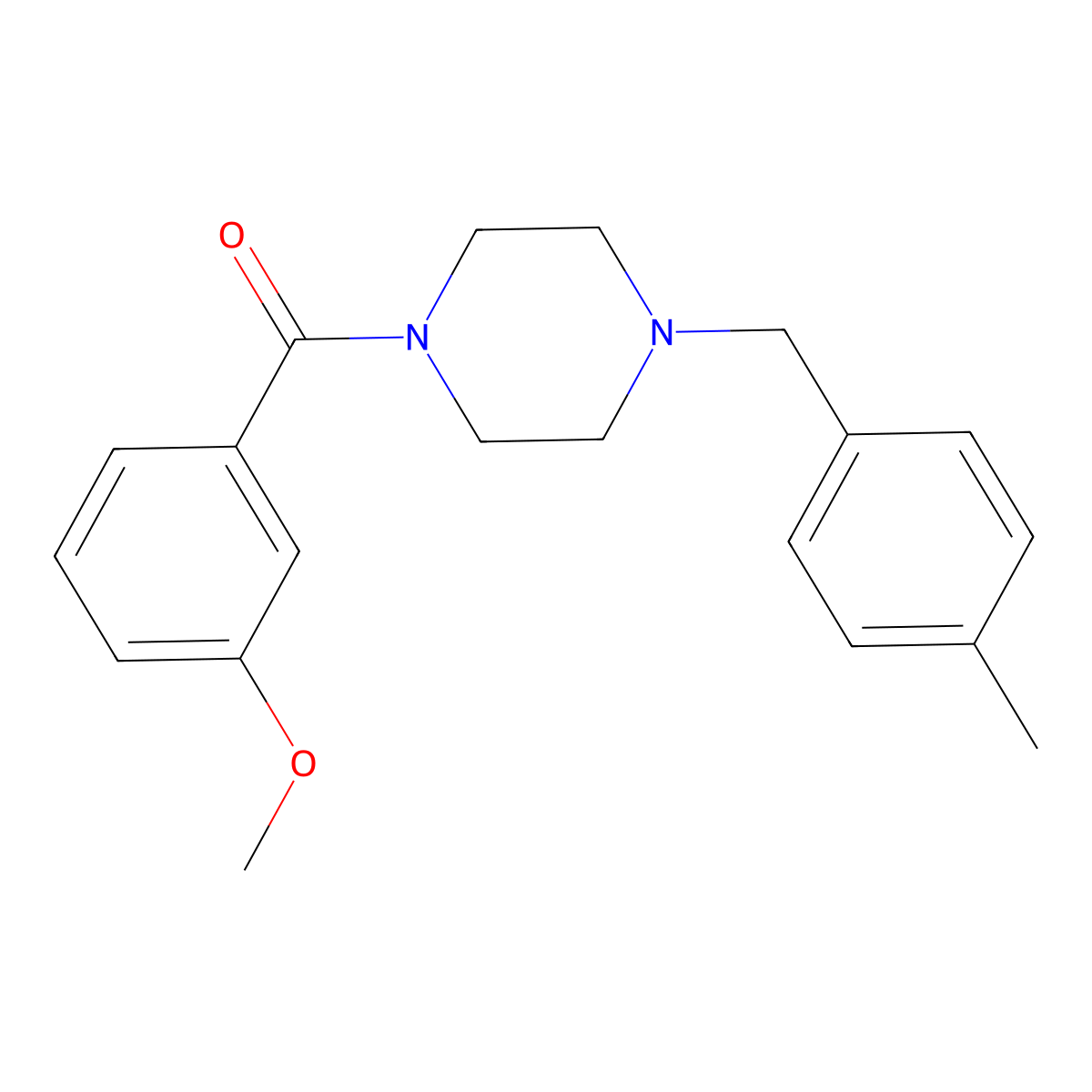 (3-Methoxyphenyl)-[4-[(4-methylphenyl)methyl]piperazin-1-yl]methanone molecular structure, CAS 355813-34-2