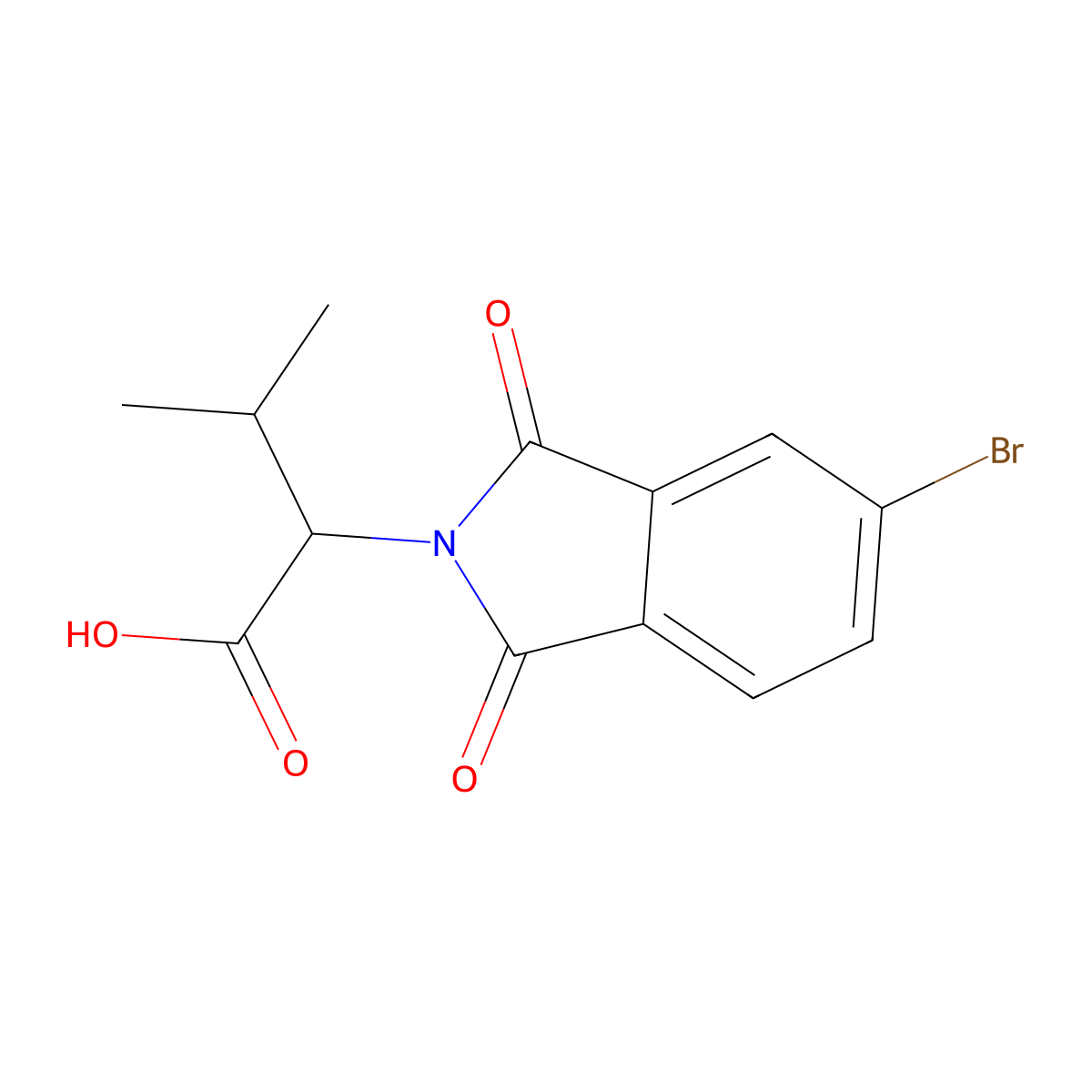 2-(5-Bromo-1,3-dioxo-1,3-dihydro-isoindol-2-yl)-3-methyl-butyric acid molecular structure, CAS 355813-55-7