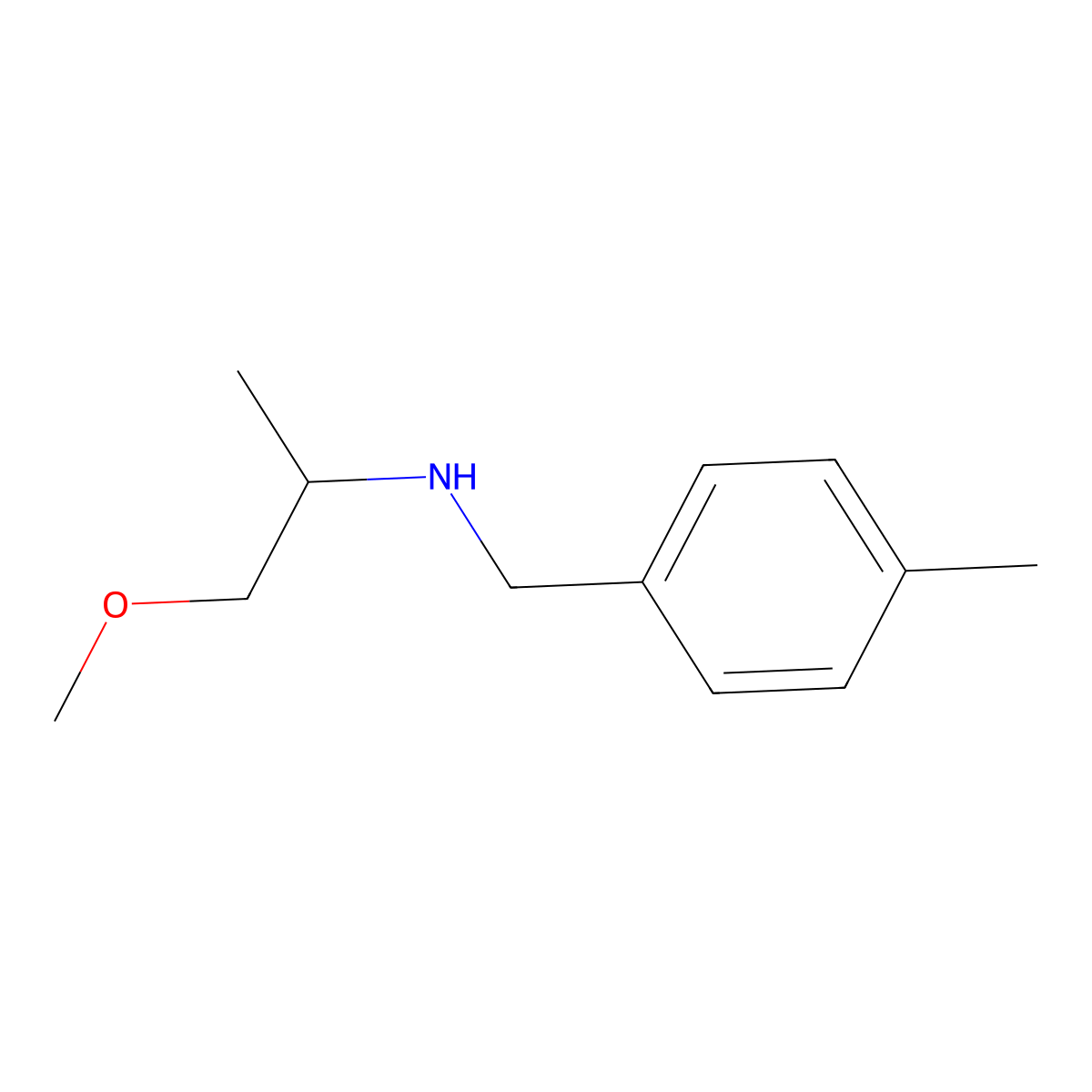 (2-Methoxy-1-methyl-ethyl)-(4-methyl-benzyl)-amine molecular structure, CAS 355814-07-2