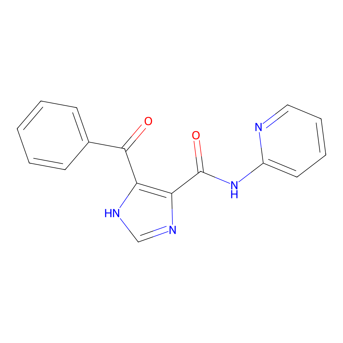4-Benzoyl-N-2-pyridinyl-1H-imidazole-5-carboxamide molecular structure, CAS 355814-08-3