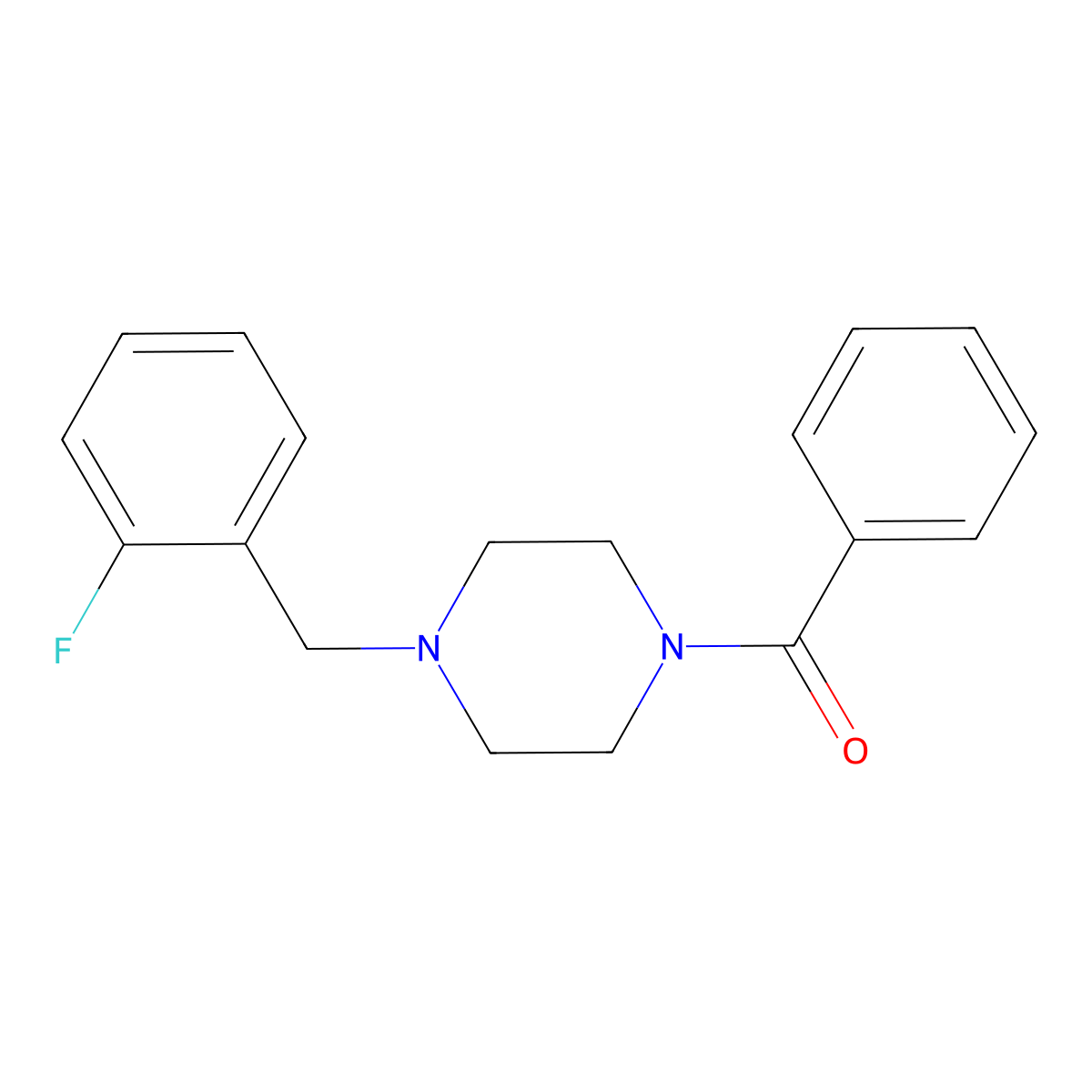 [4-[(2-Fluorophenyl)methyl]piperazin-1-yl]-phenylmethanone molecular structure, CAS 355814-27-6