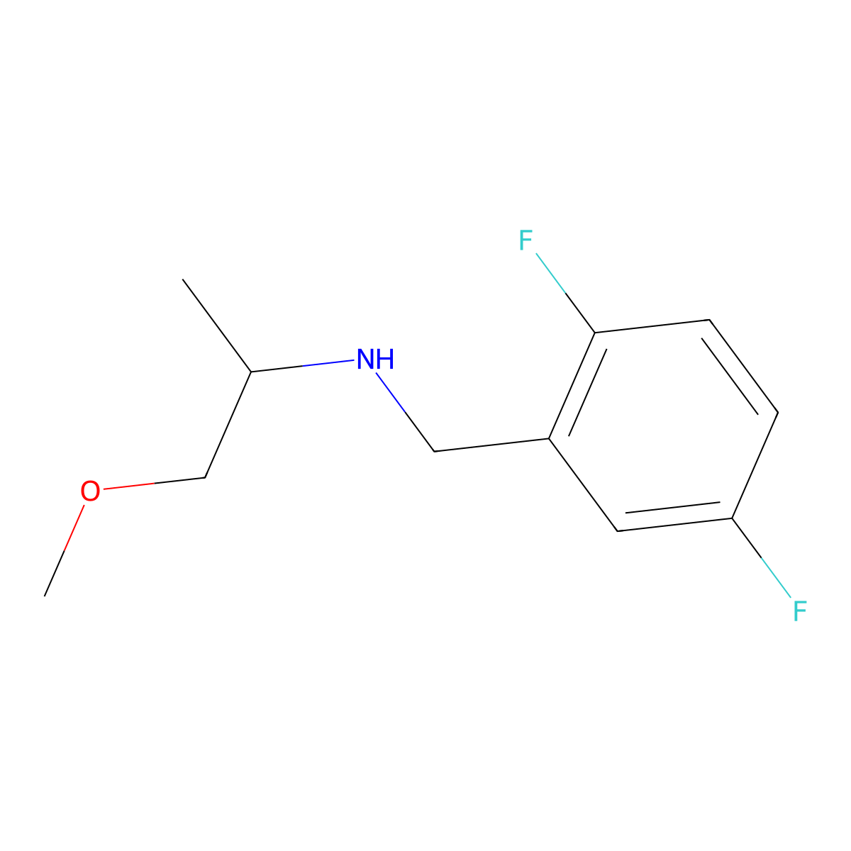 N-(2,5-difluorobenzyl)-1-methoxypropan-2-amine molecular structure, CAS 355814-29-8